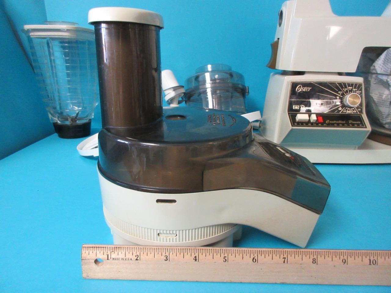 VINTAGE OSTER KITCHEN CENTER 10 SPEED MIXER BLENDER FOOD PROCESSOR W/4 BLADES