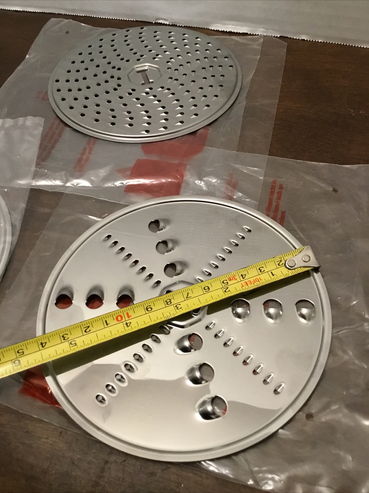 Food Processor Cutting Blades Edelstahl Rostfrei Lot Of 3 Grader Slicer Shredder