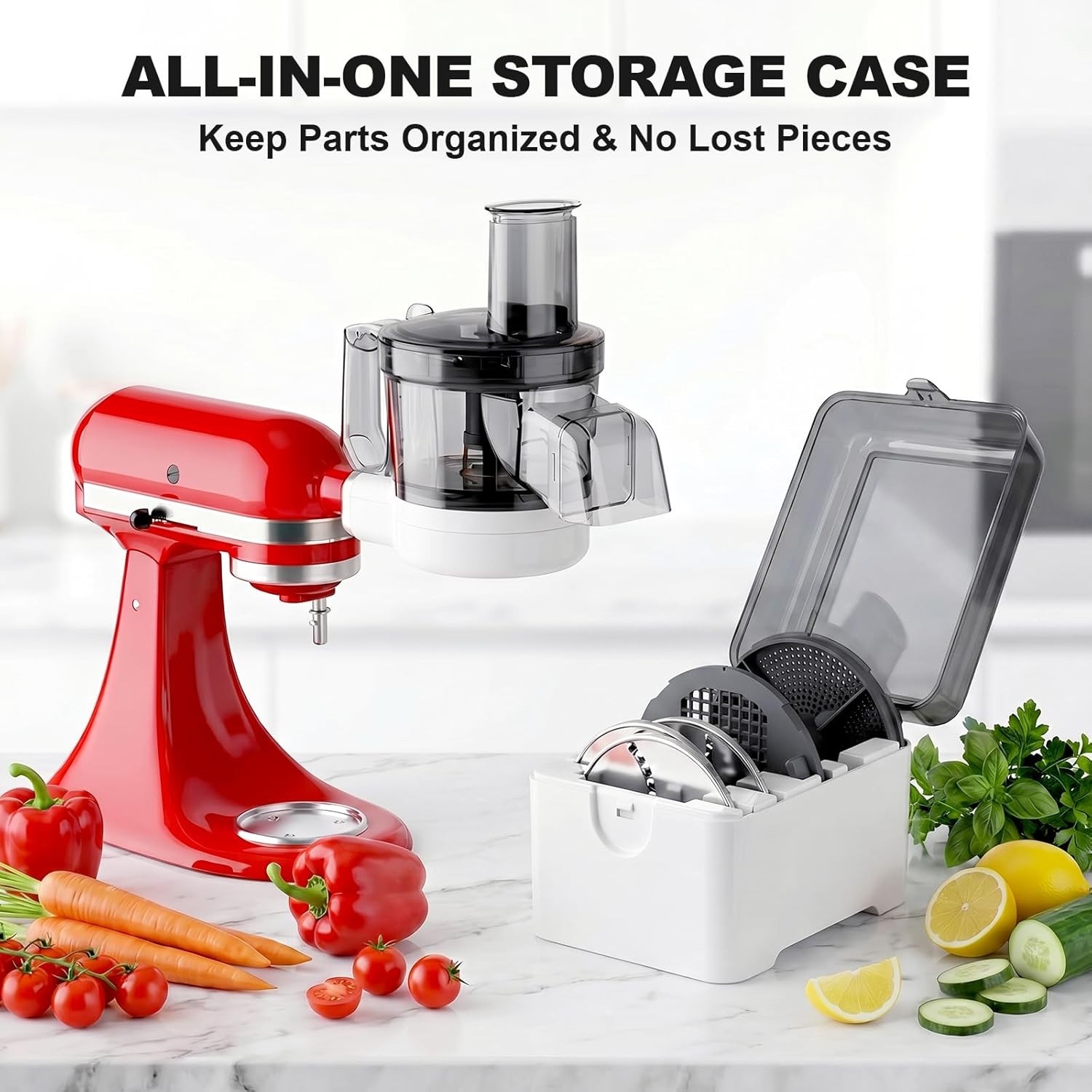 COFUN 5-in-1 Food Processor for KitchenAid, Multifunctional Chopper Attachments