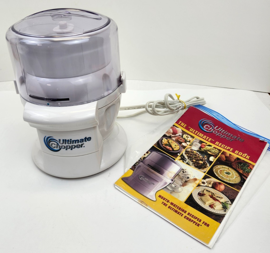 Ultimate Chopper CH-1 Food Processor White Works Great 750 Watts Max Power