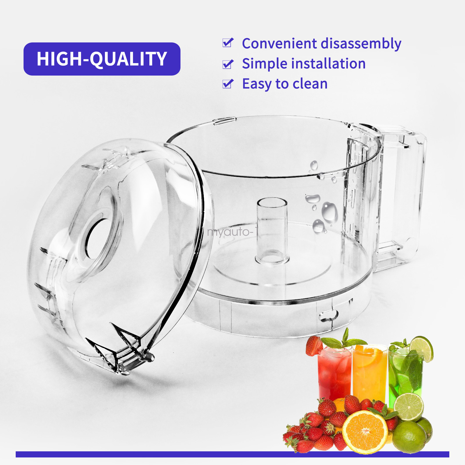 106458S Cutter Bowl Lid and 112203 Cutter Bowl For Robot Coupe R2 Food Processor