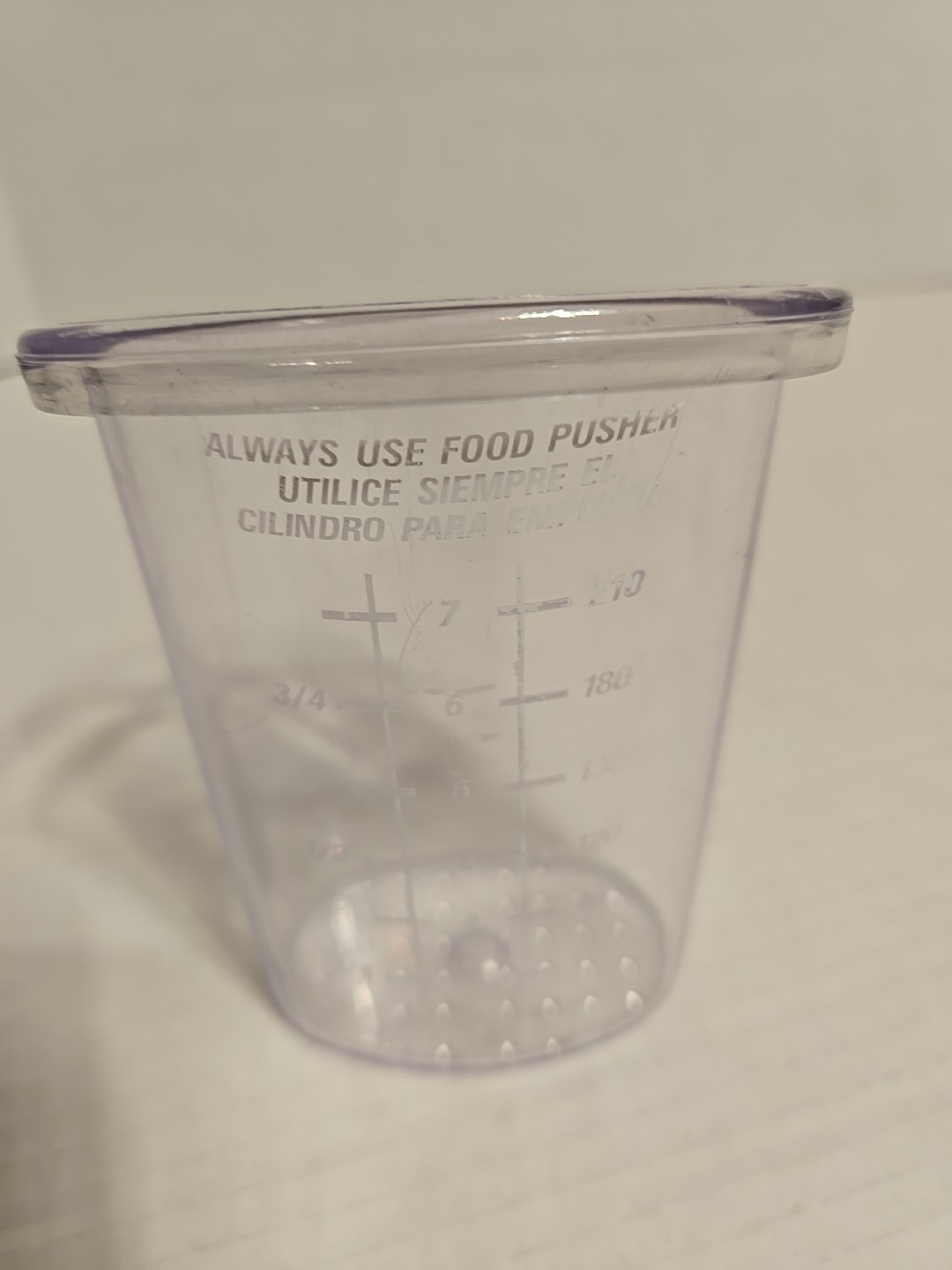 GE 4-Speed Food Processor Model 106622F Pusher Measuring Cup Part Replacement