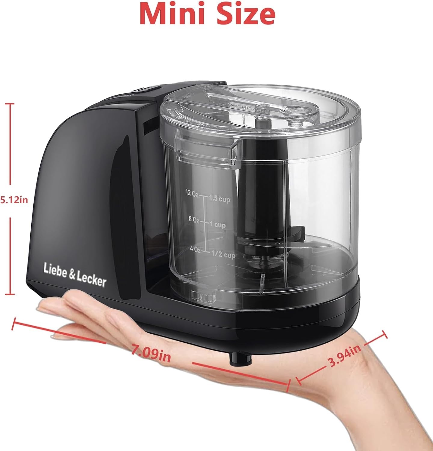 Mini Food Processor,1.5 Cup Mini Chopper for Cutting Vegetable,Garlic,Onion,Meat
