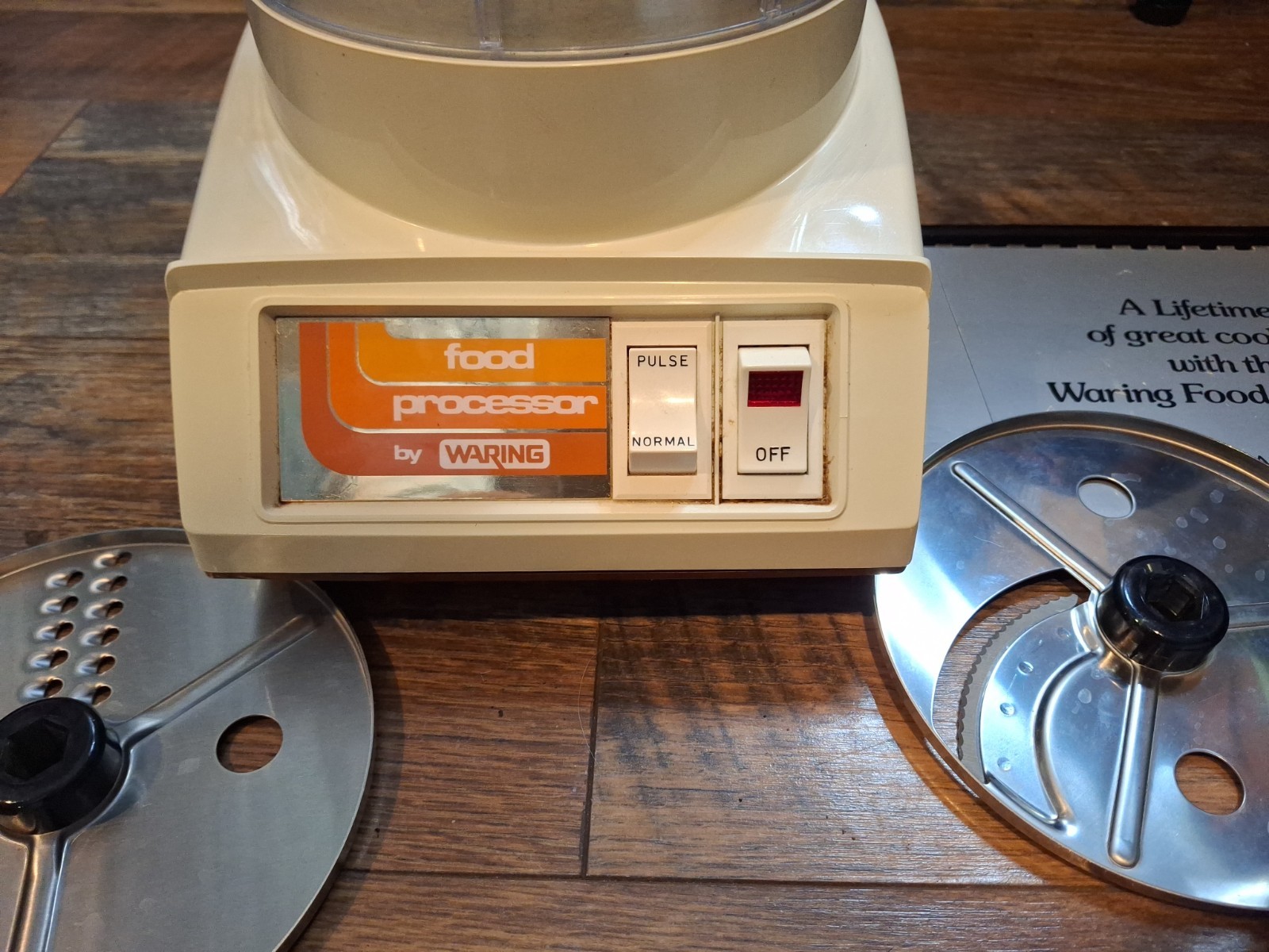 Vintage Waring 11FP29 Food Processor – Complete Set w/ Manual – Tested & Working