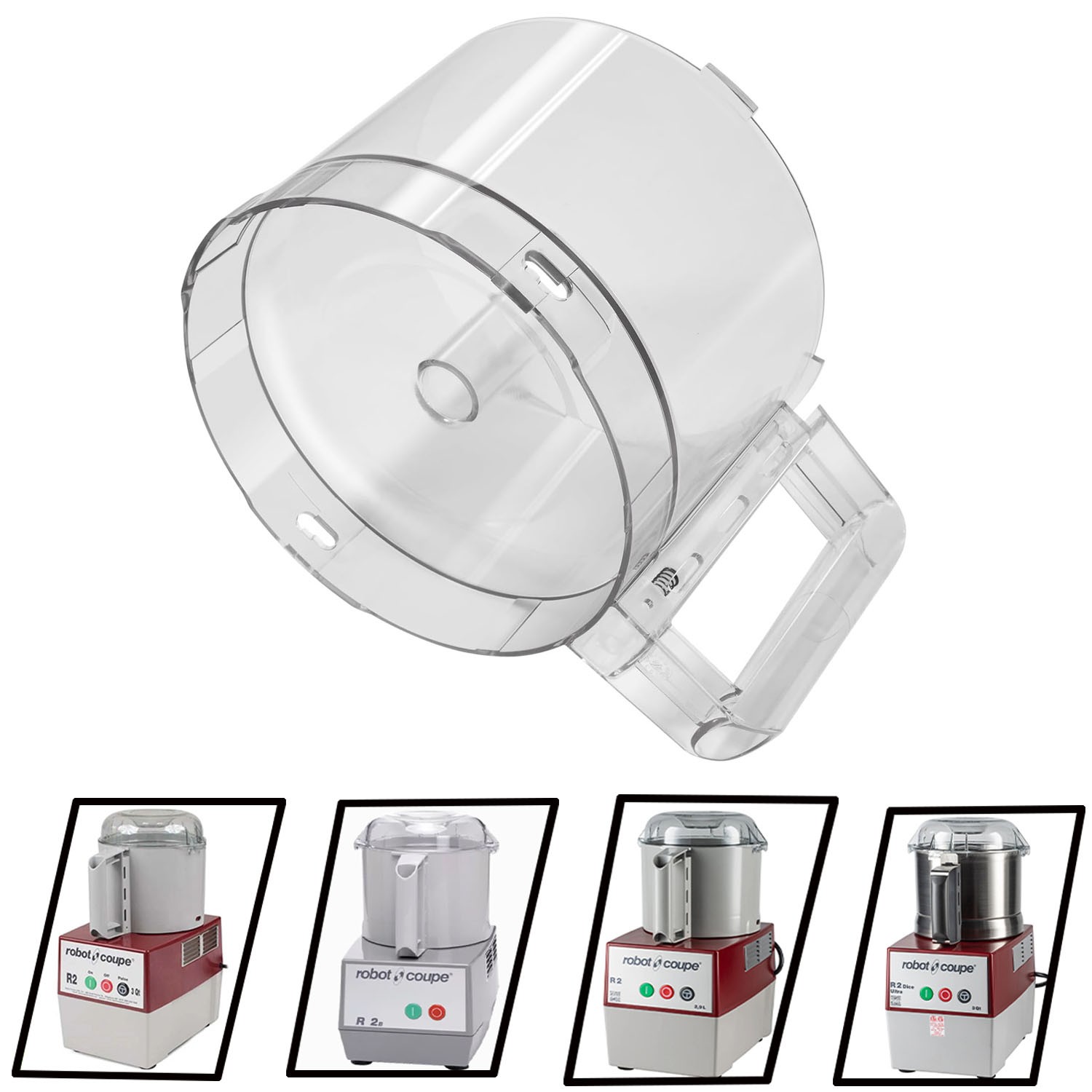 112203 Food Processor 3 Quart Clear Bowl Compatible with Robot Coupe R2