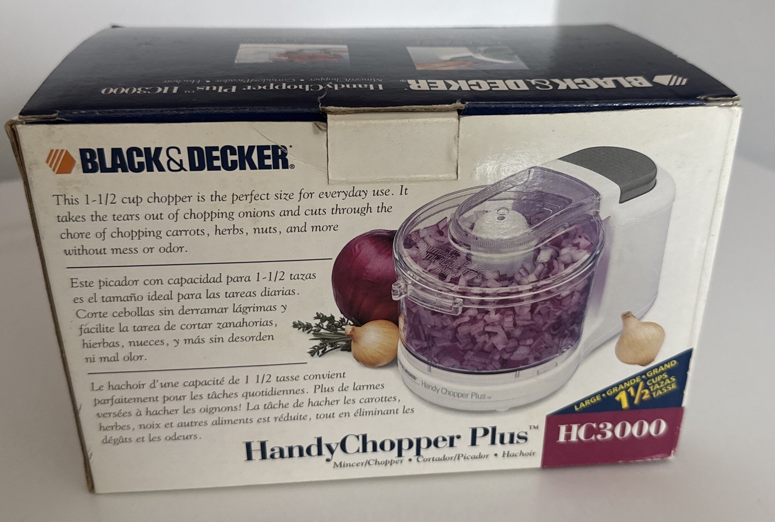 Black & Decker Handy Chopper Plus Mini Food Chopper HC3000 New In Box