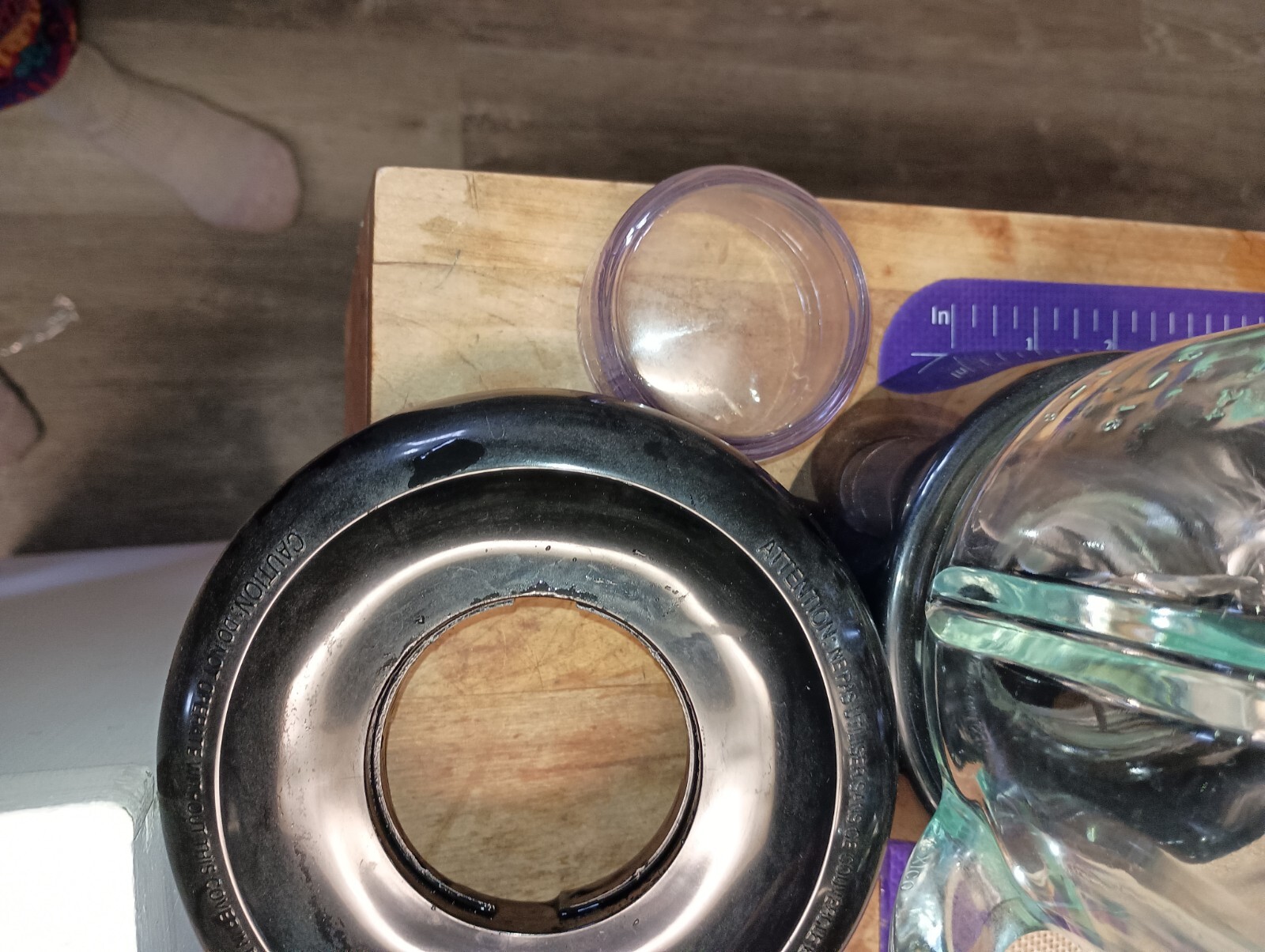 Cuasinart Blender Blade And Glass Mixer With Lid, NO APPLIANCE BOTTOM.