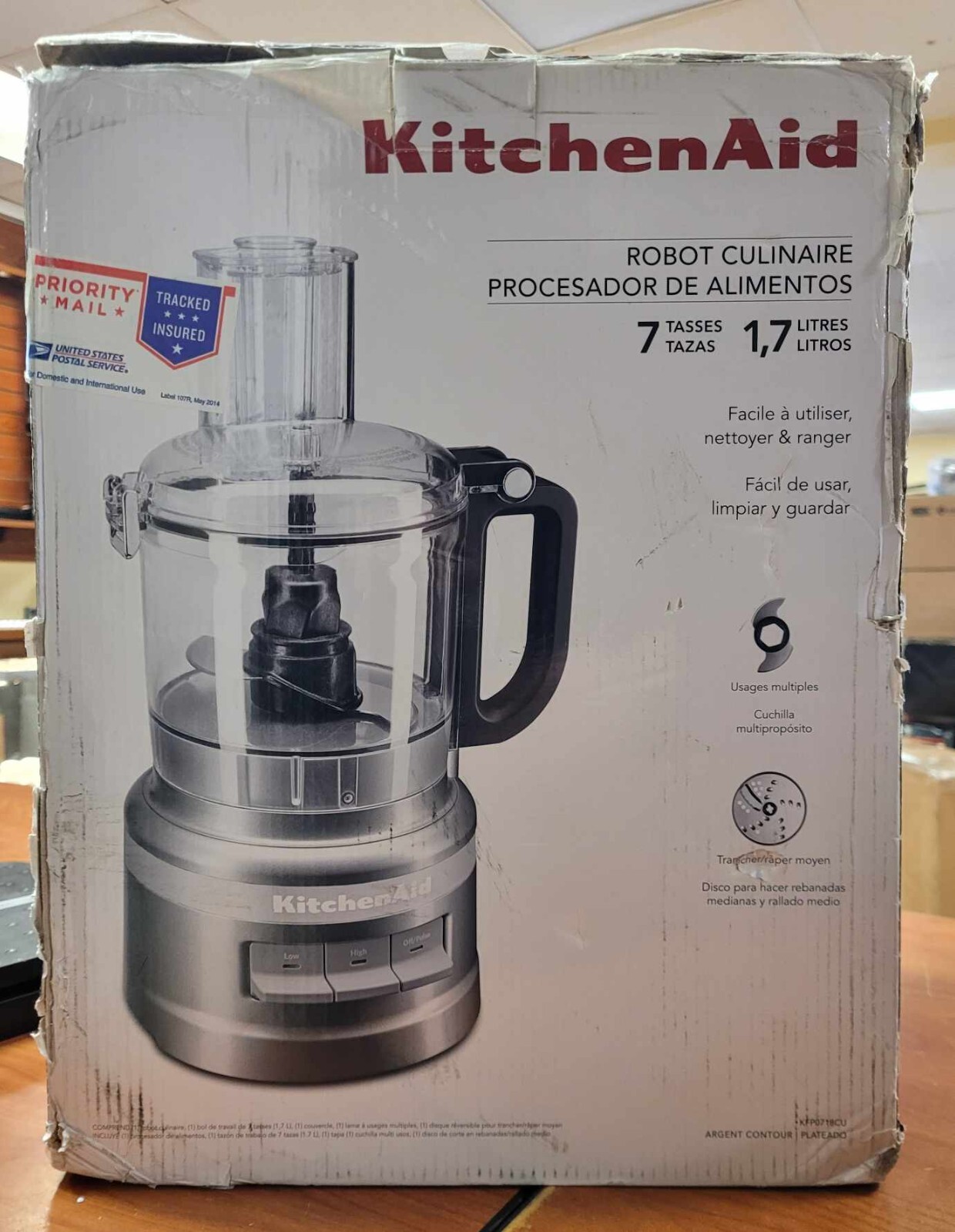 KitchenAid KFP0718CU Food Processor – Silver – NIOB