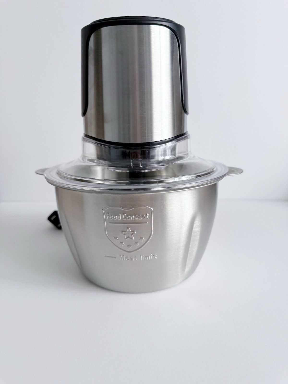 450W Food Processor Meat Grinder 8 Cup Glass Bowl Stainless Bowl Chopper