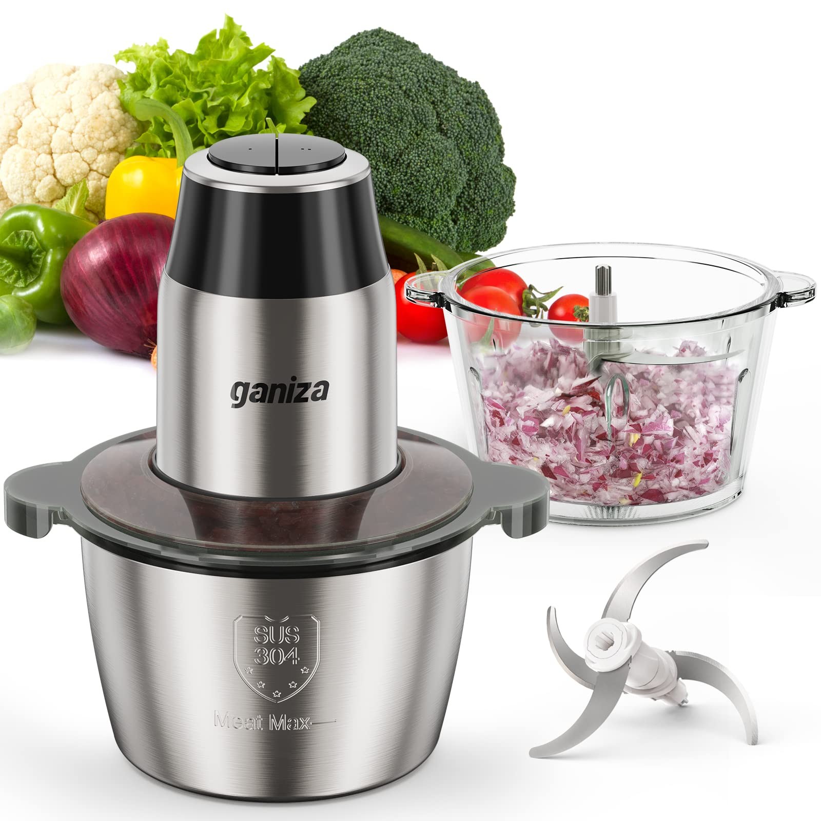 304 Stainless Steel Bowl Compatible With GC10 & GC10S Food Processor