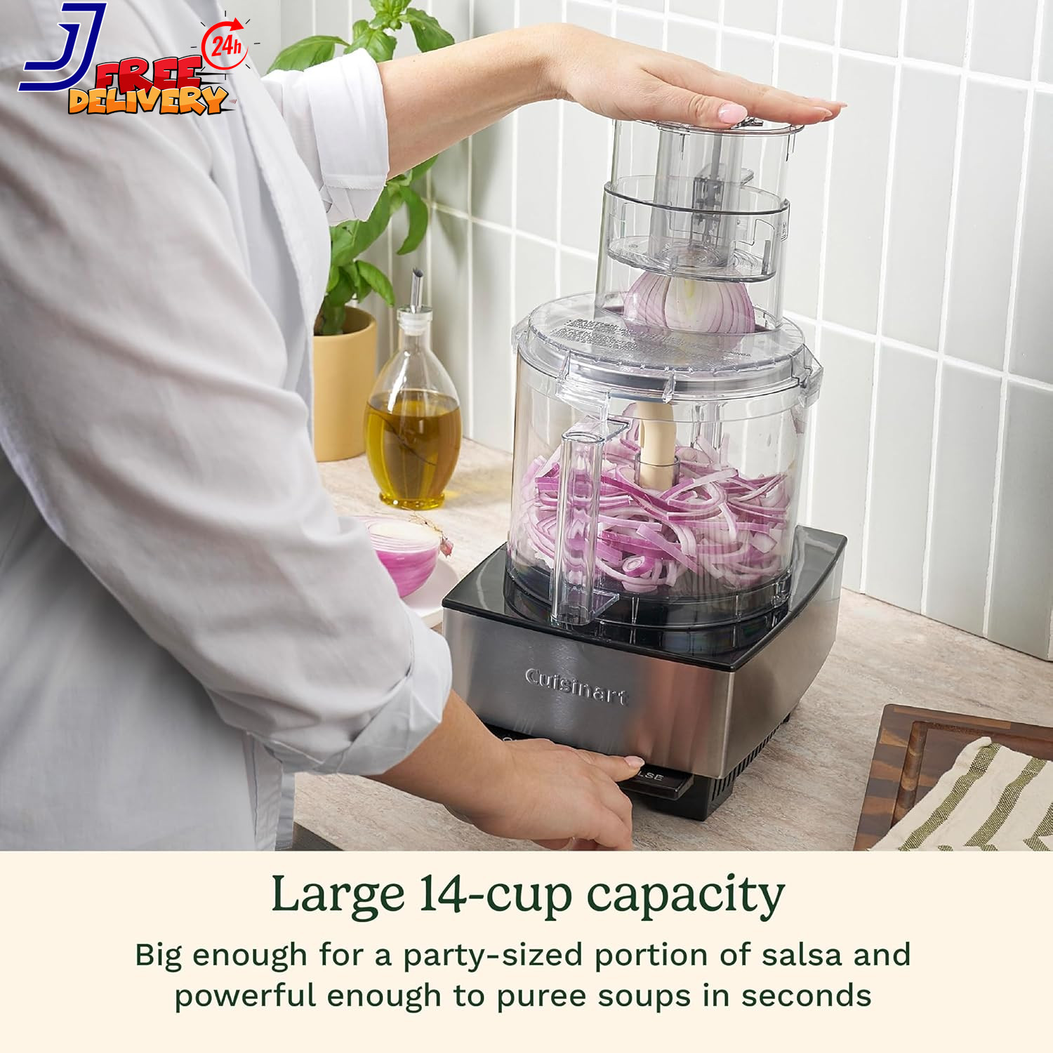 Food Processor 14 Cup Vegetable Food Chopper for Mincing Stainless Steel