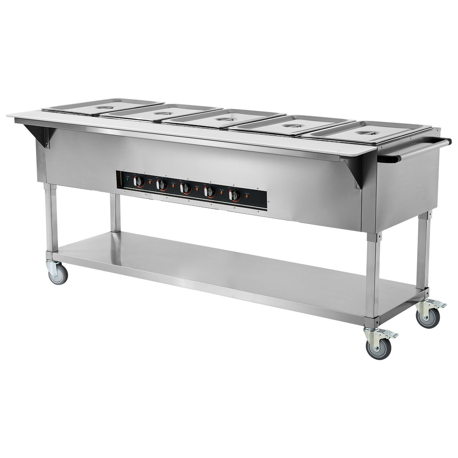 Commercial 5-Pan 20.6QT Food Warmer 3750W