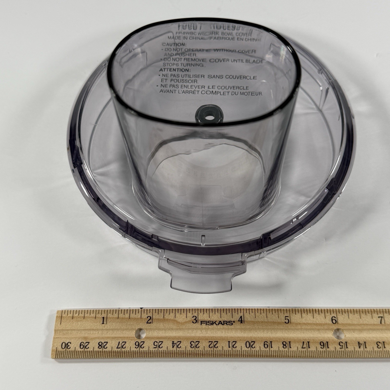 Cuisinart Food Processor FP-8WBC Work Bowl Cover Lid & FP-8P Pusher Replacements