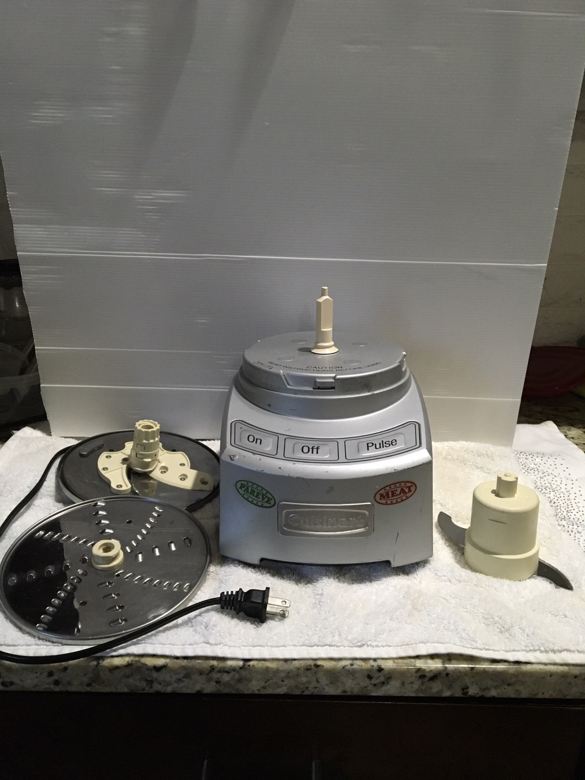 Cuisinart FP-12DC Elite 12 Cup Food Processor BASE MOTOR & blades Tested Works