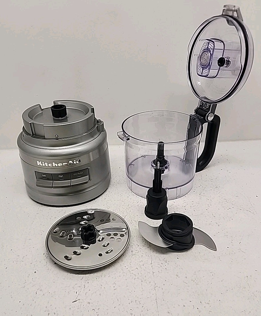 Kitchenaid Food Processor E105402 silver/gray 7 cup Used Tested Working