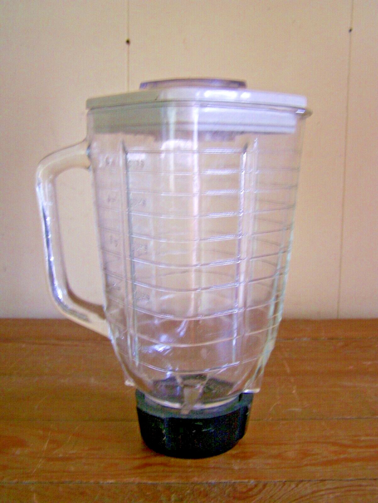 VINTAGE OSTER REGENCY KITCHEN CENTER 5 CUP GLASS BLENDER JAR COMPLETE ALMOND