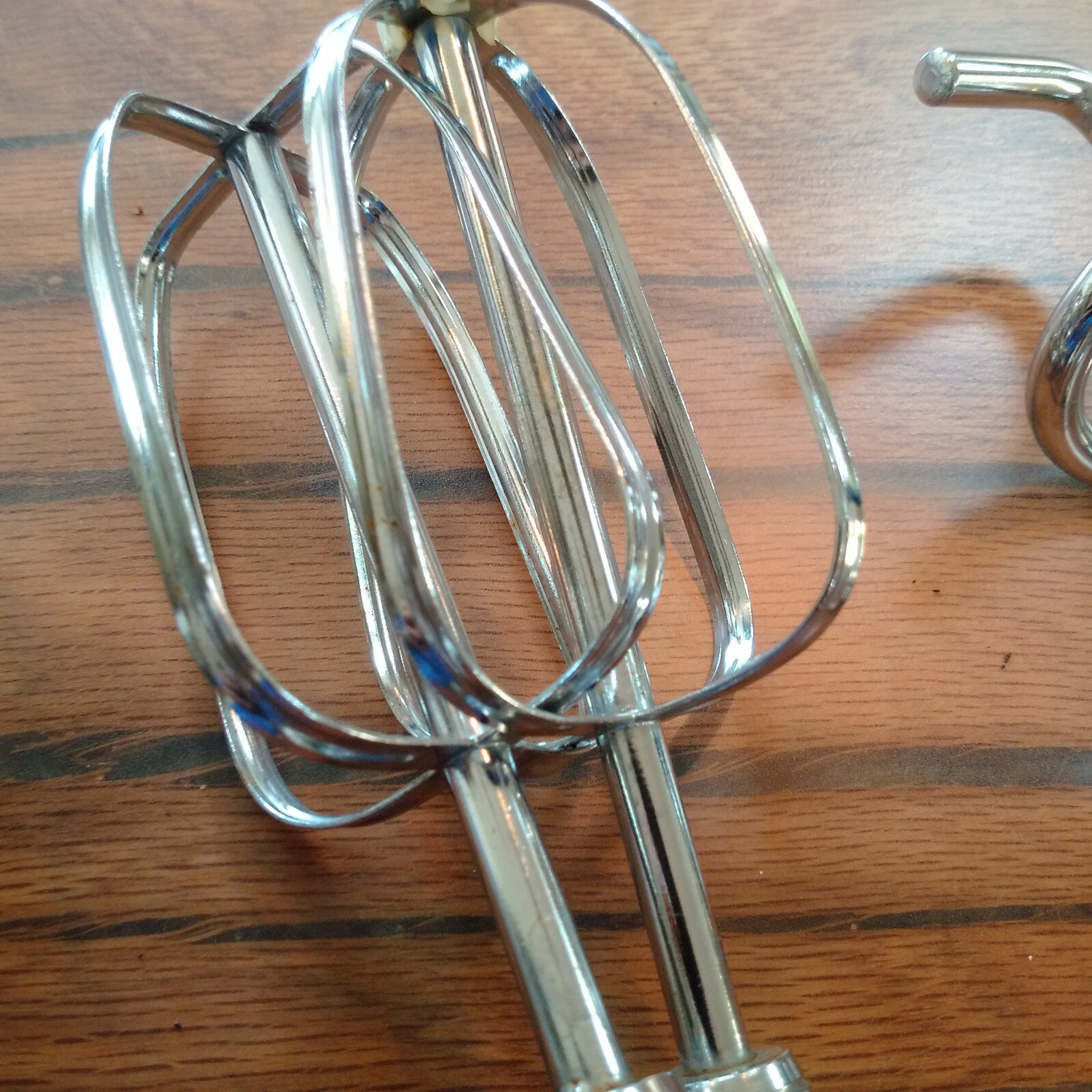 Vtg 70s Oster Kitchen Center Set Regency Mixer Parts: Pusher, Bread Hook, Beater