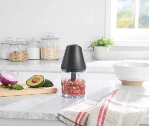 Mainstays 3 Cup Electric Food Chopper 4 Blade One Touch Black New