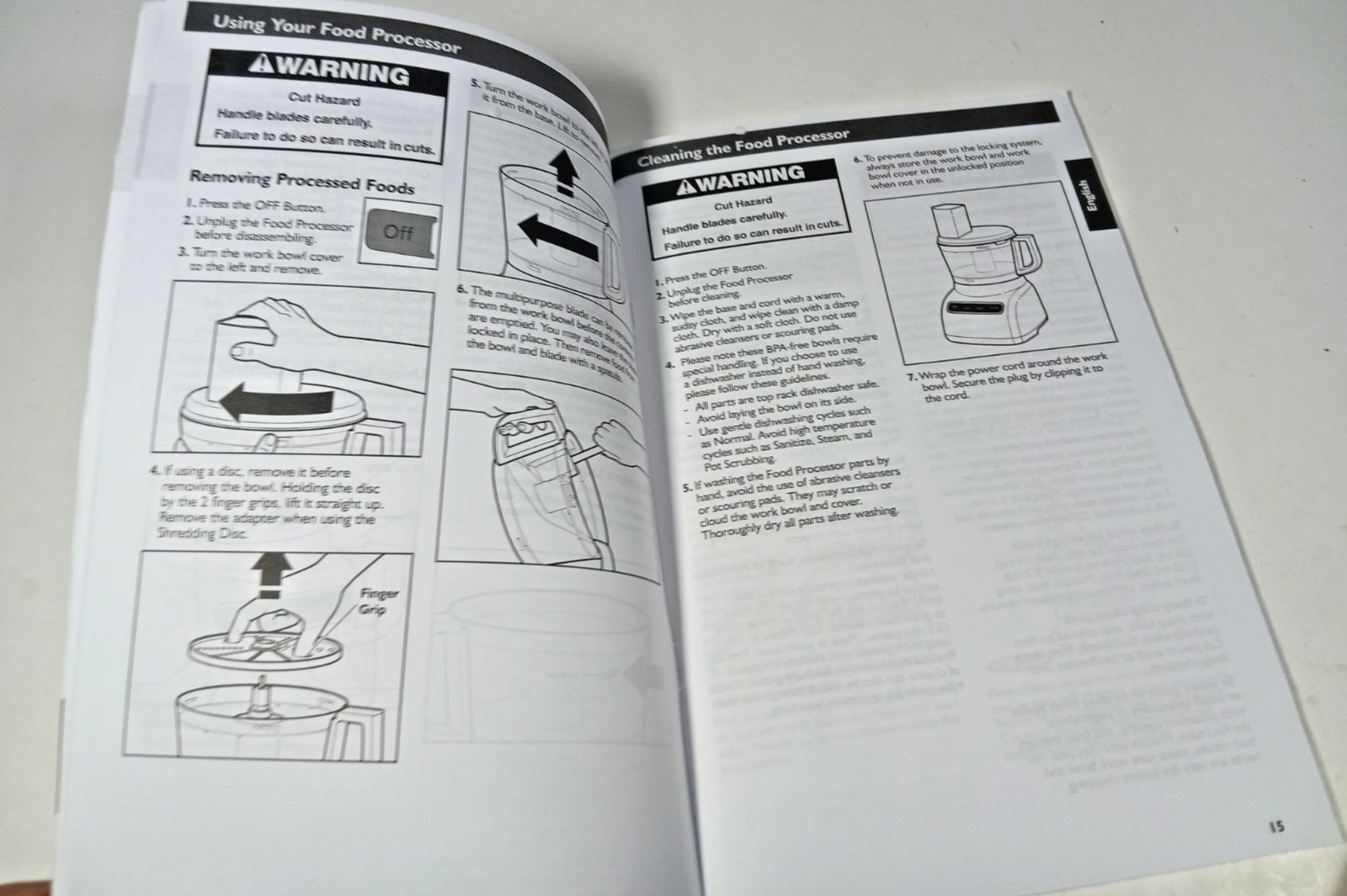 KitchenAid KFP0711 Food Processor Instruction Manual Booklet Spanish & English