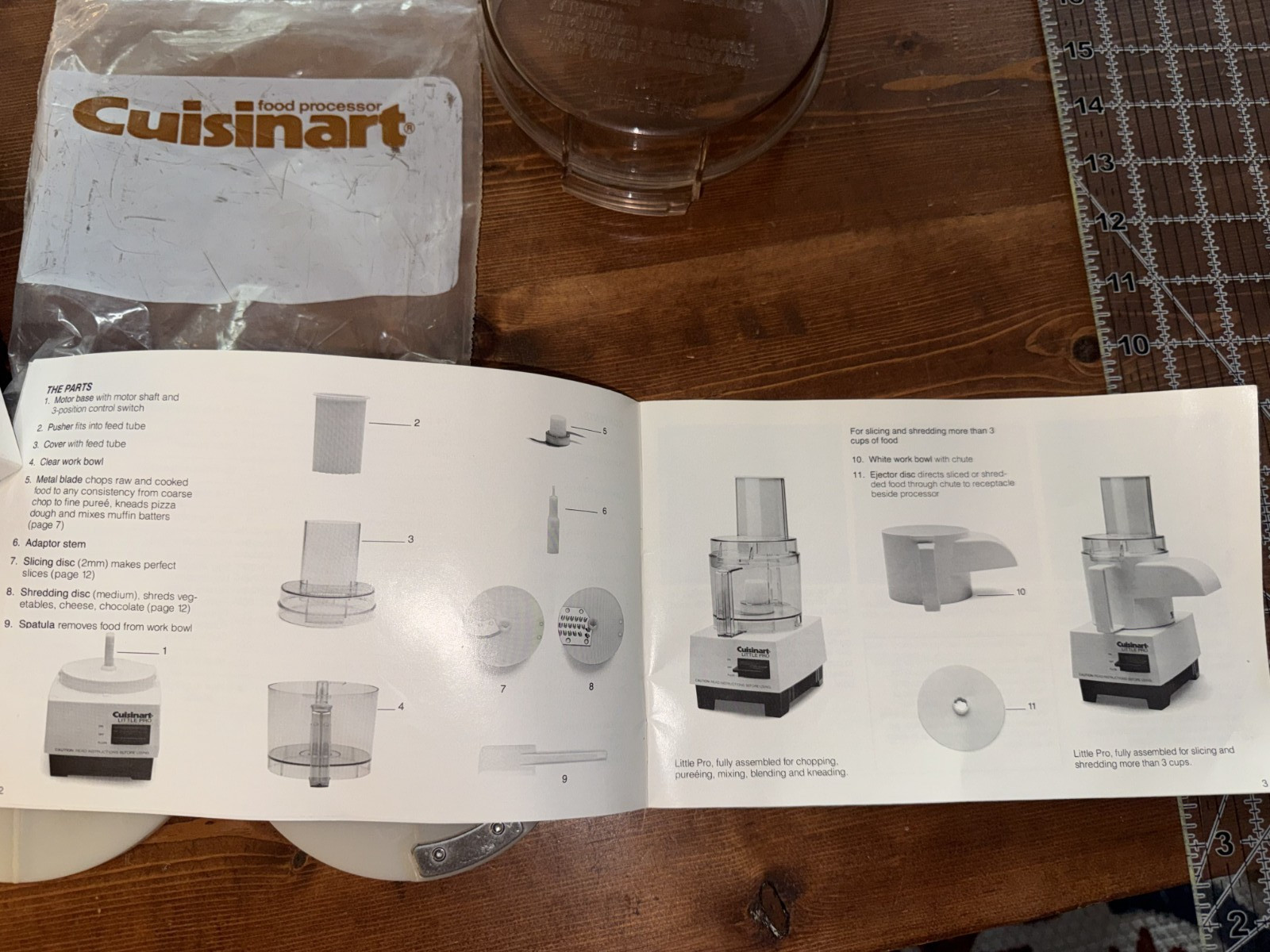 Cuisinart Little Pro Plus Food Processor Lid Blade Pusher Works Missing Shaft