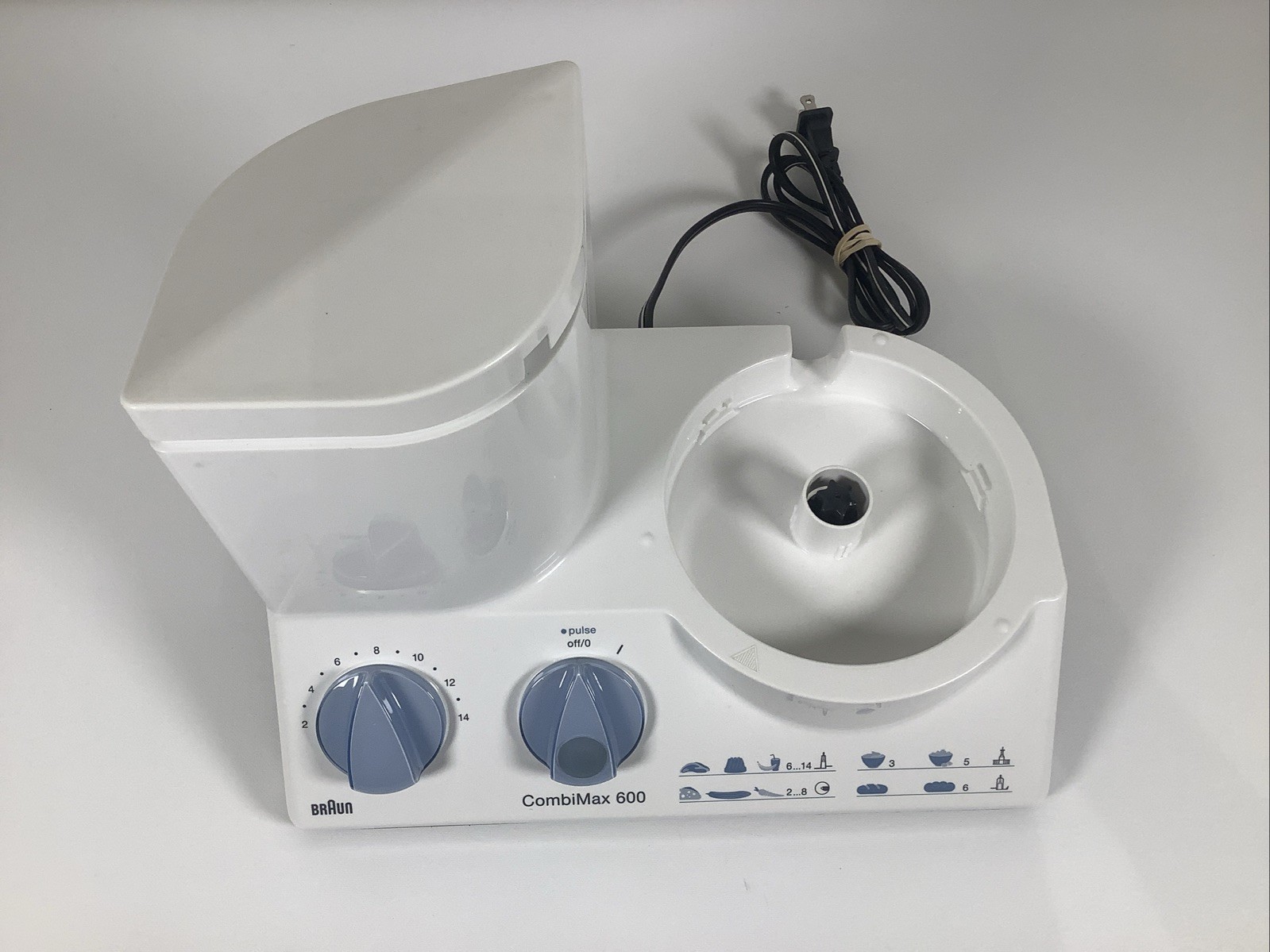 Braun Combimax 600 Food Processor Type 3205 K600 – Motor Base ONLY- Works Great-