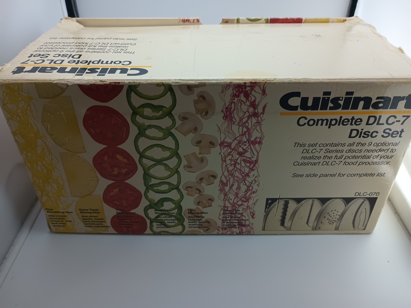 Vintage Cuisinart DLC-7 Complete 9 Disc Set DLC-070 Made In Japan Ships Free
