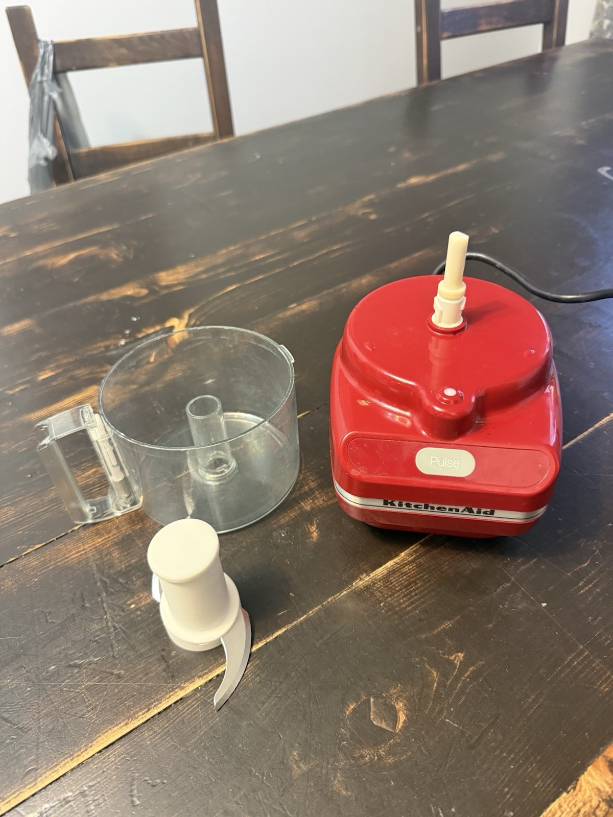 Used…KitchenAid Chef’s Chopper KFC3100ER1 3 Cup Food Processor Red. NO LID