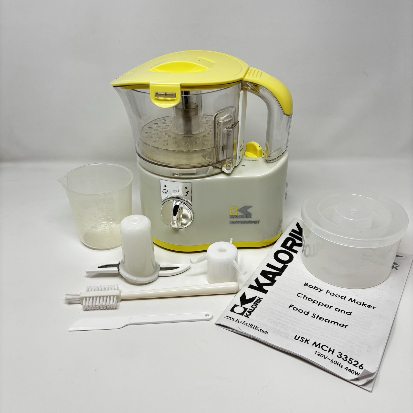 Kalorik Baby Food Maker Chopper Food Processor 2-Cup, 100% Complete *EXCELLENT!