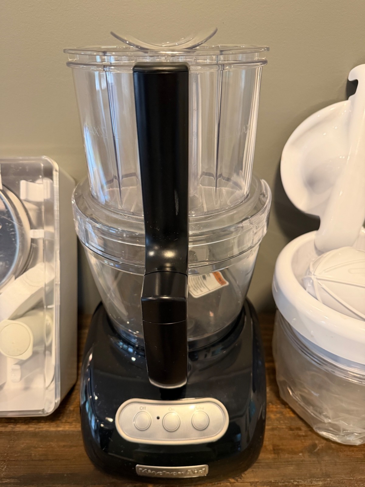 KITCHENAID Food processor KFPW760Q Black EUC used once w juicer attachments