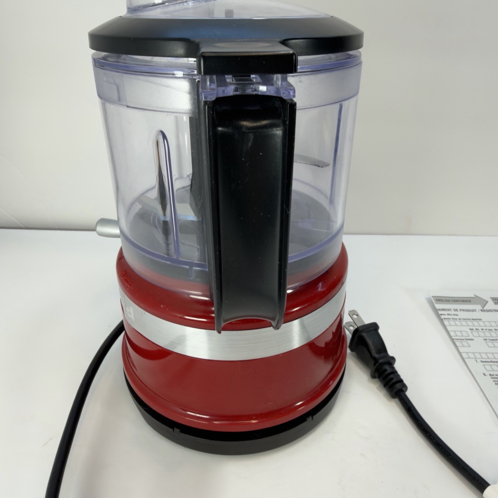 KitchenAid – 3.5-Cup Mini Food Chopper – Empire Red – Open Box KFC3516ER +Manual