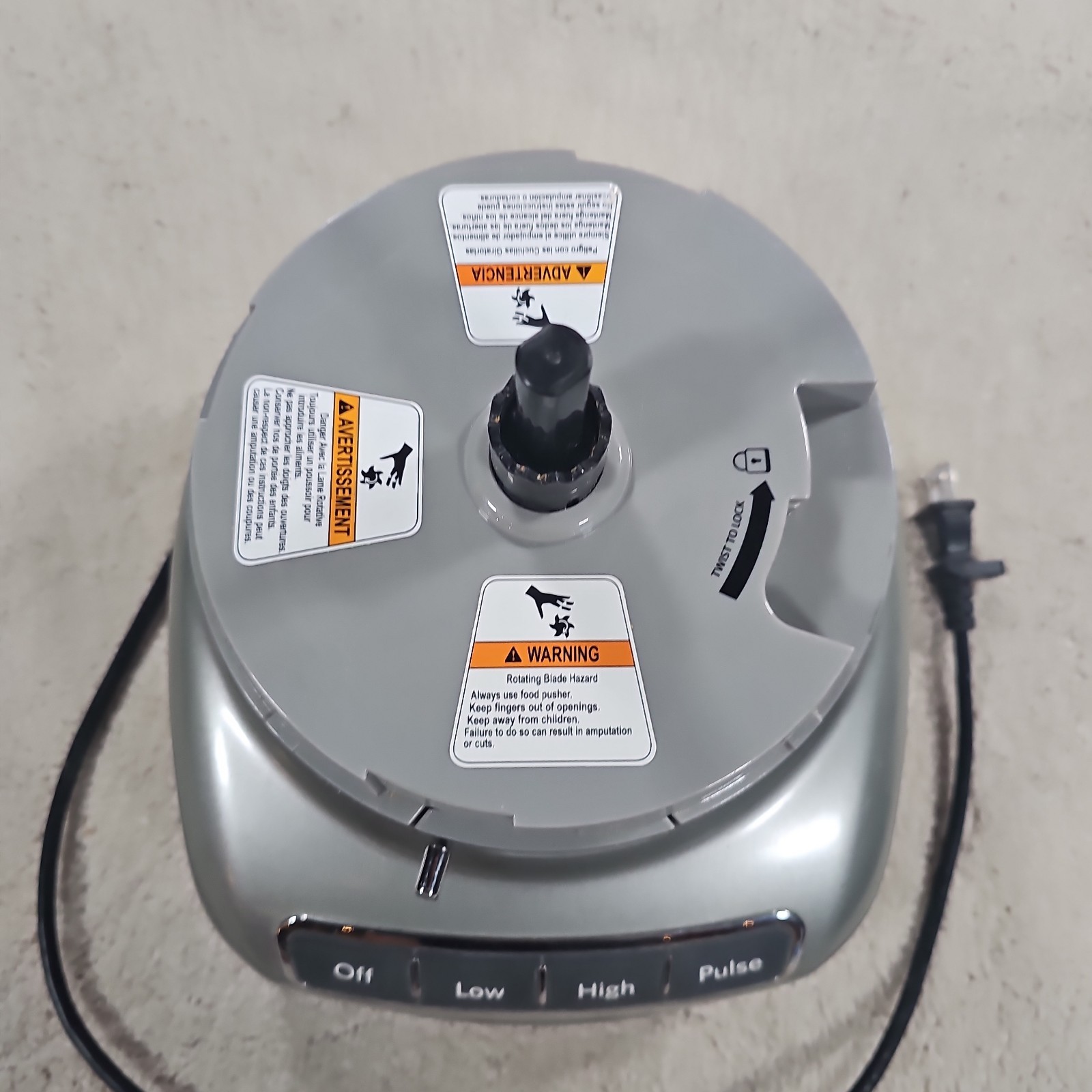 Kitchenaid 13 Cup Food Processor Base KFP1330CU0 Silver Tested OEM