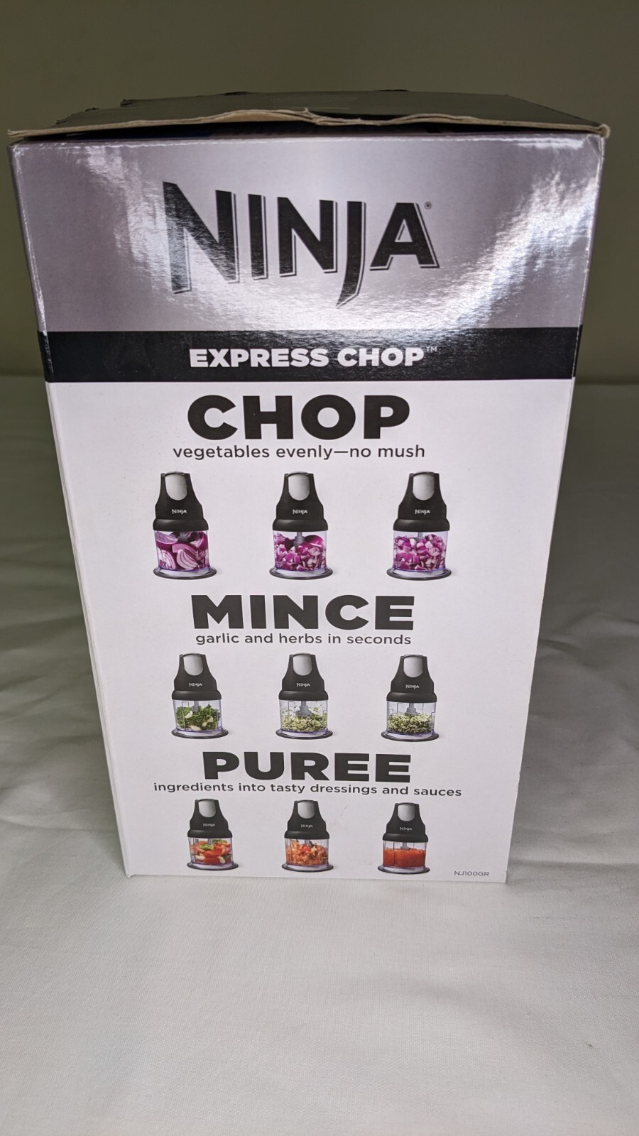 Ninja Express Chop Food Chopper 16 oz Bowl Chop Mince Purée FAST NJ100GR NIB