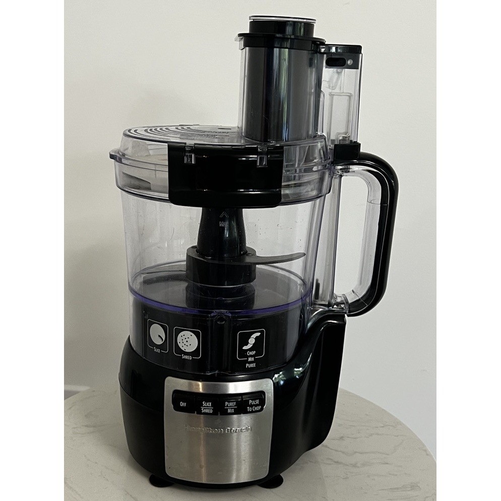 Hamilton Beach Food Processor Chopper Shredder Big Mouth 10 Cup Stack & Snap