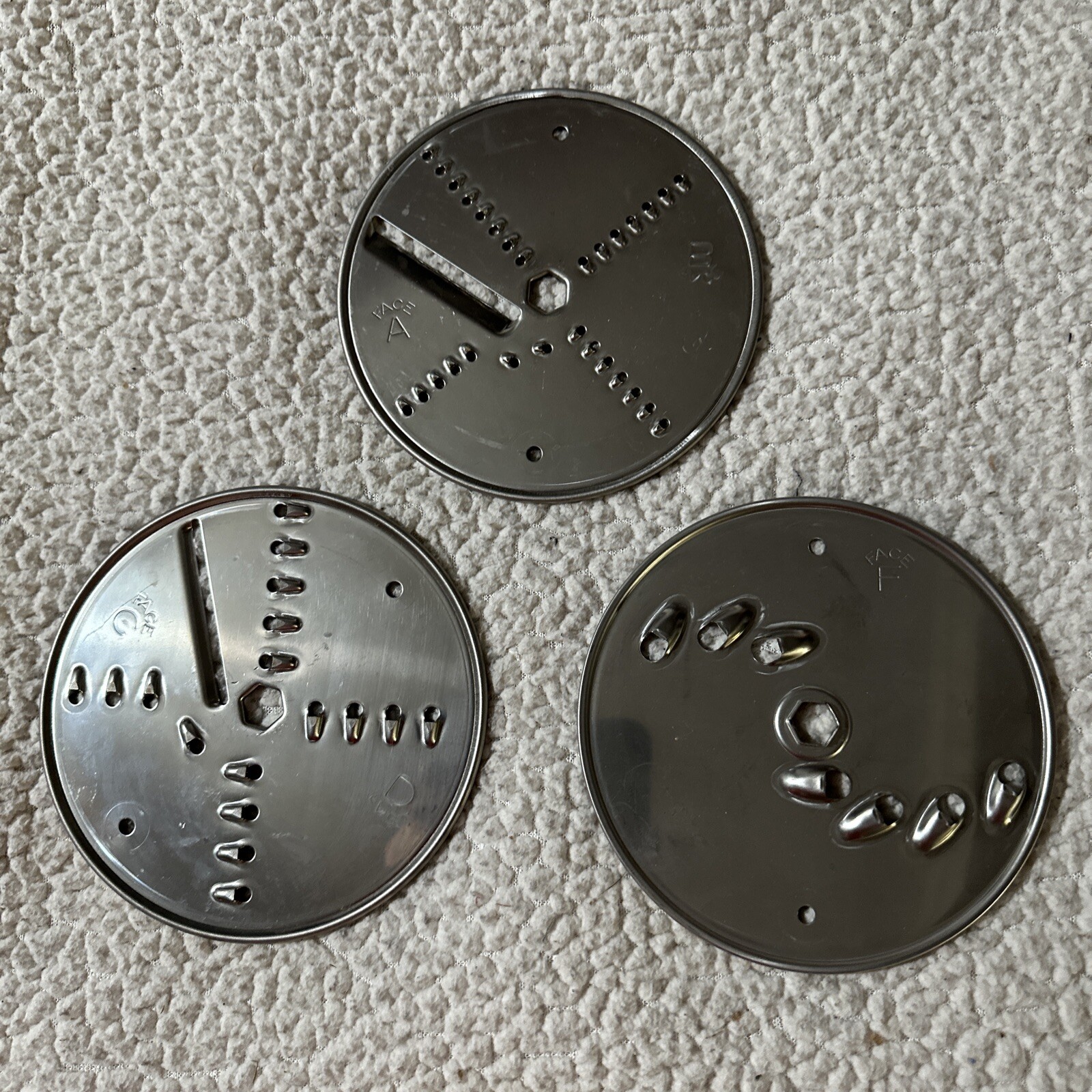 Moulinex LA Machine 390 354 Food Processor (3) Replacement Blades Face A B C D F
