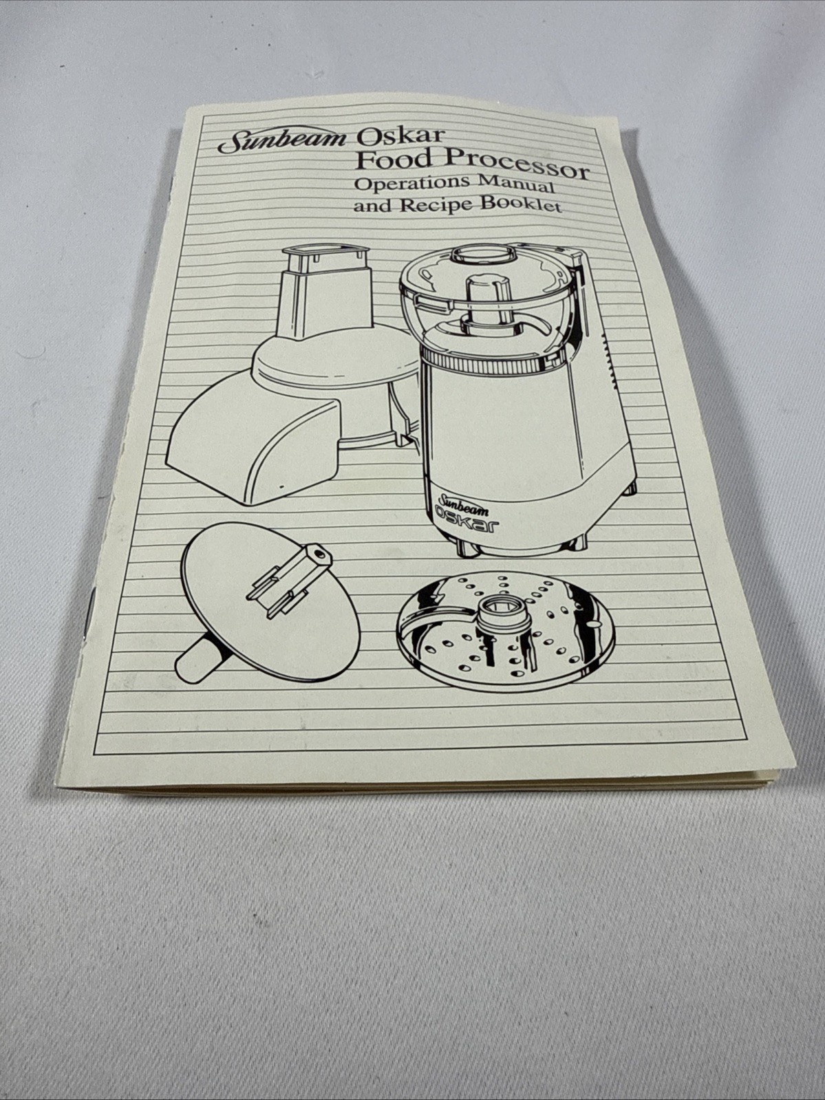 Sunbeam Oskar Food Processor Operations Manual Recipes 14181