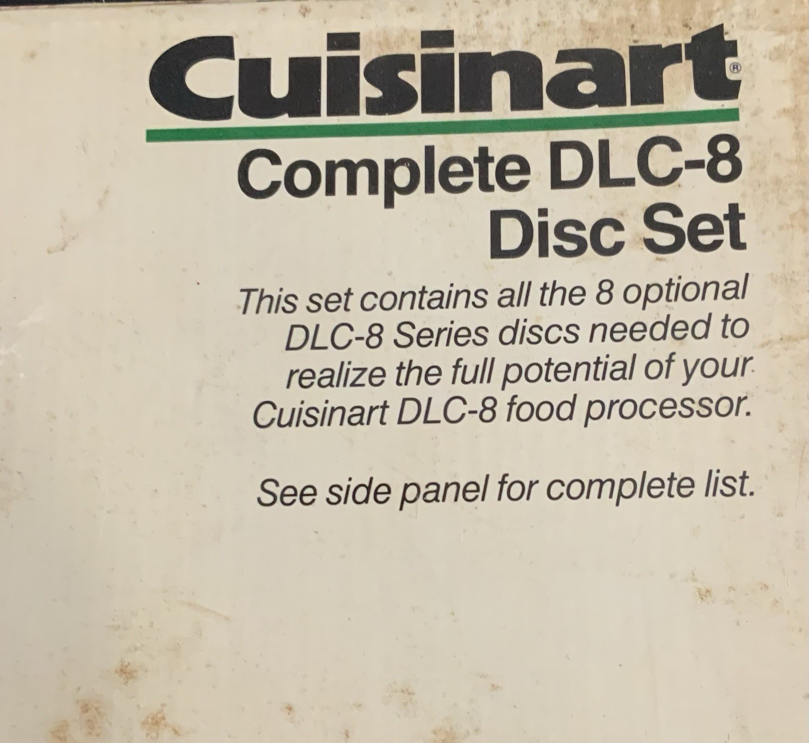 Cuisinart Complete DLC-8 Disc Set (of 8) New In Box DLC-870