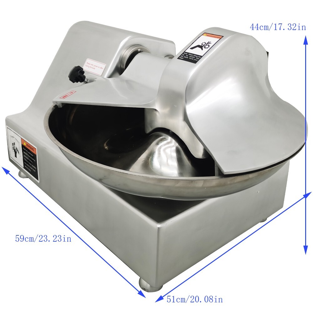 110V Commercial Electric Meat & Vegetable Chopper 8L Food Cutter Food Processor
