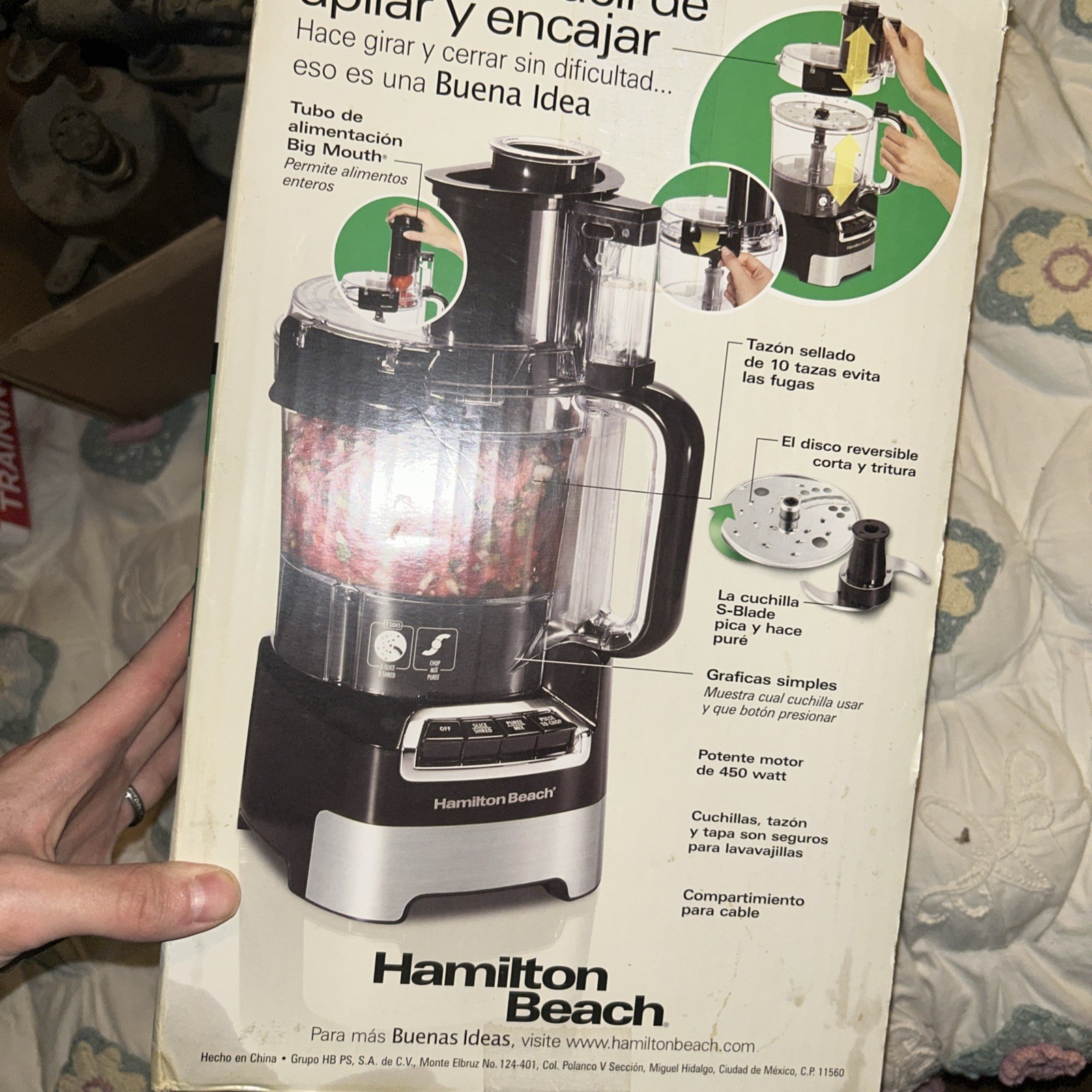 Hamilton Beach 70721 10 Cup Stack and Snap Food Processor – Black