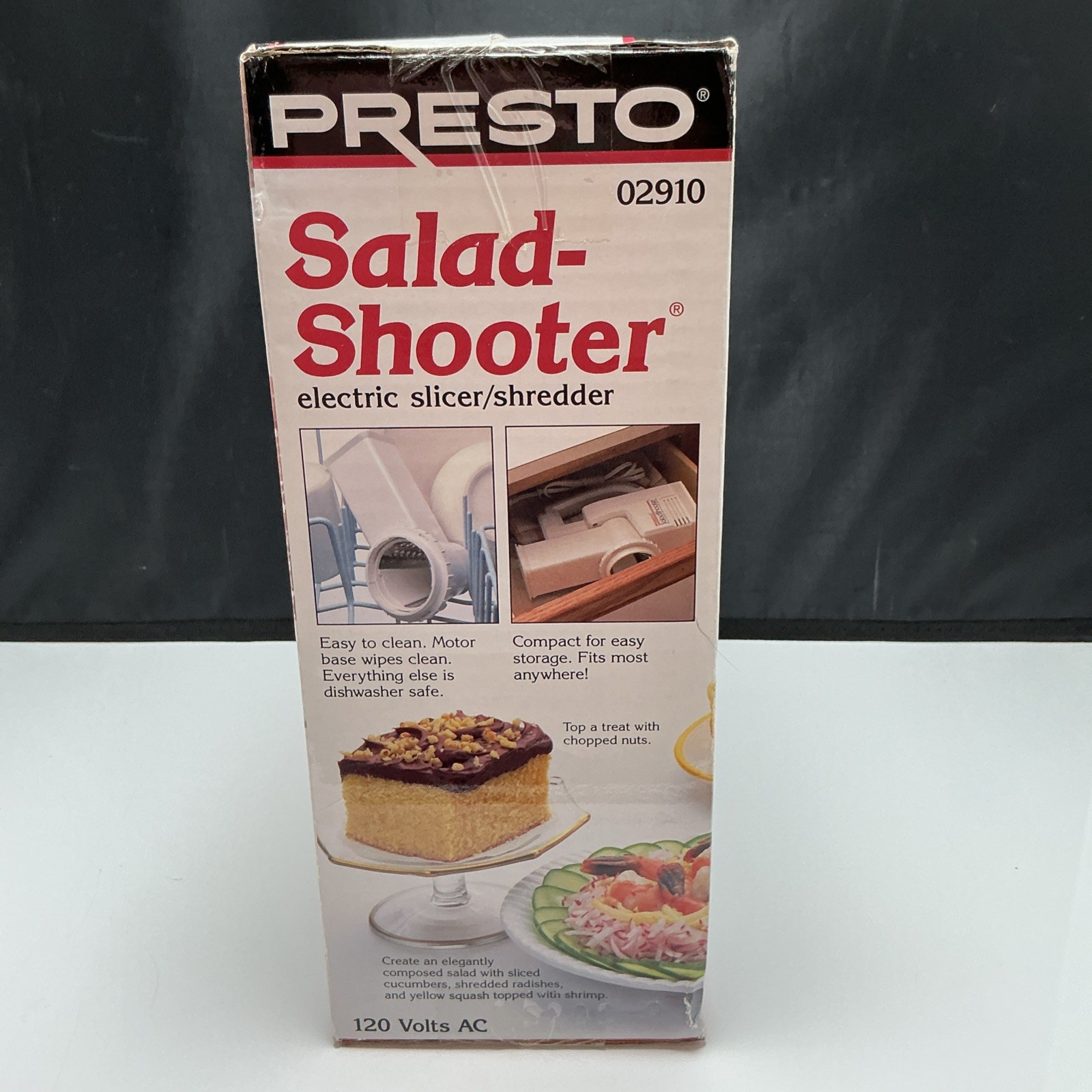 Presto Salad Shooter Electric Food Slicer Shredder 02910 Vintage New Sealed