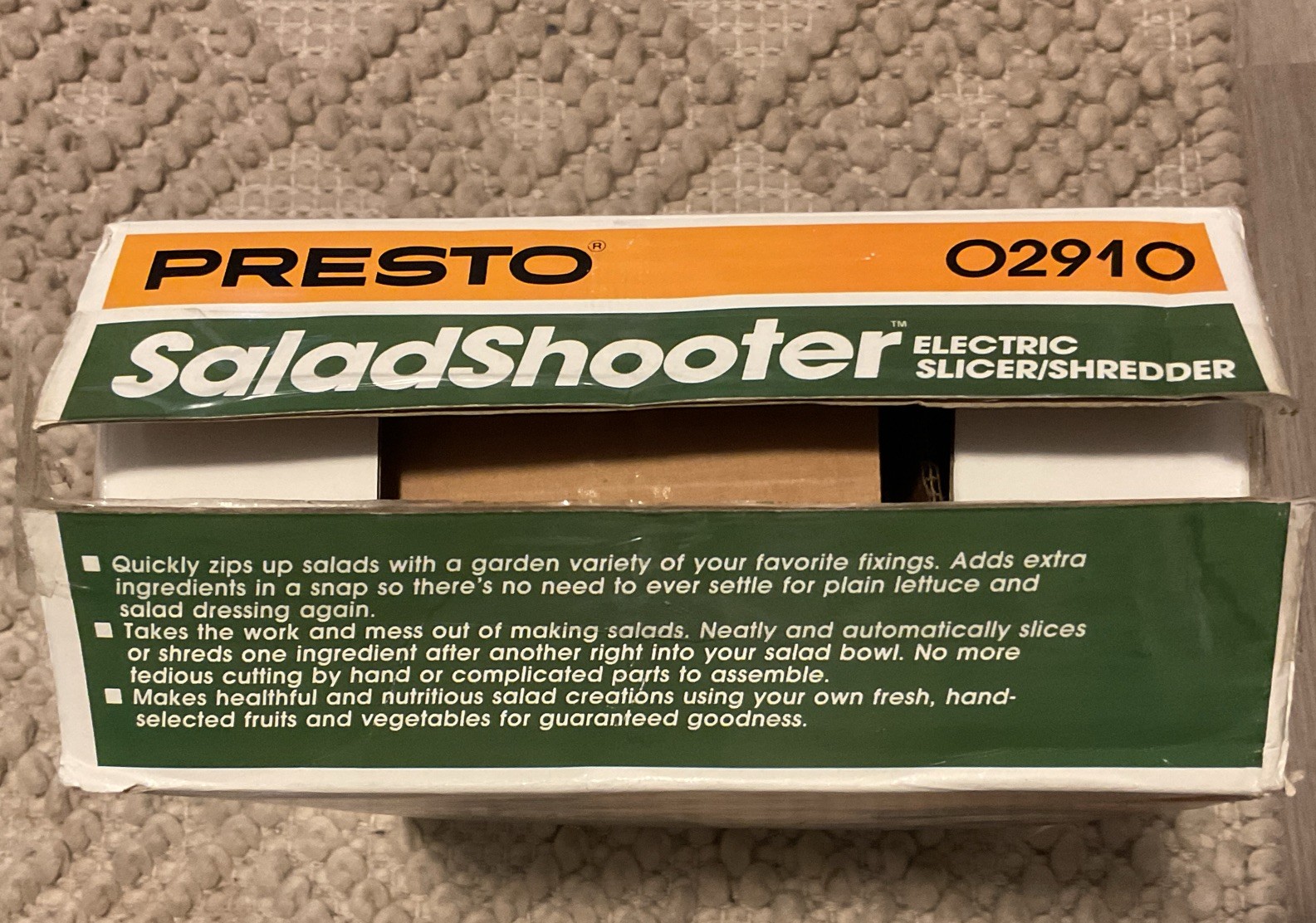 VTG Presto Salad Shooter Electric Slicer Shredder #02910 NIOB Open Box