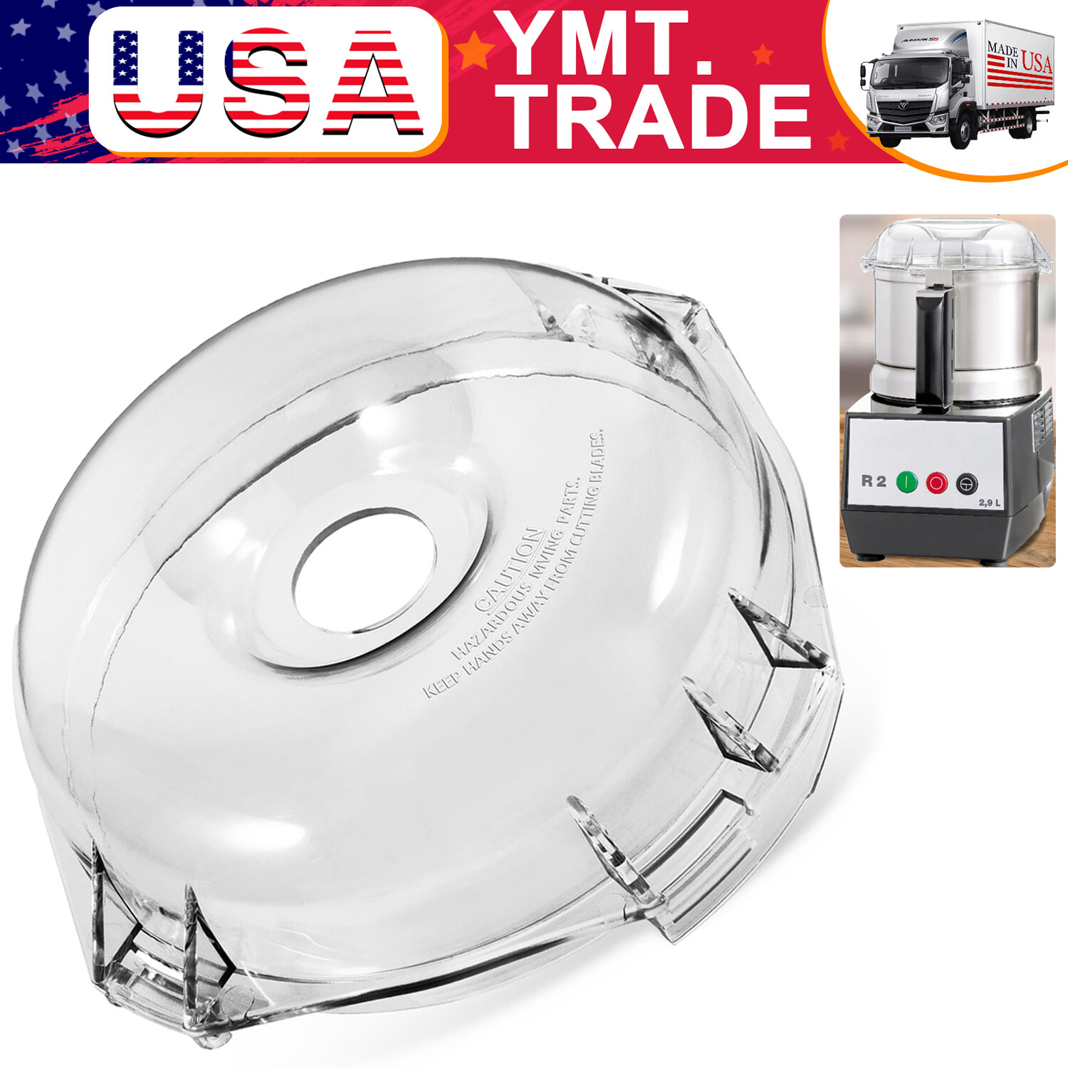 Cutter Bowl Lid for Robot Coupe R100B, R100BCLR, R101B, R2, R2B, R2U 106458S