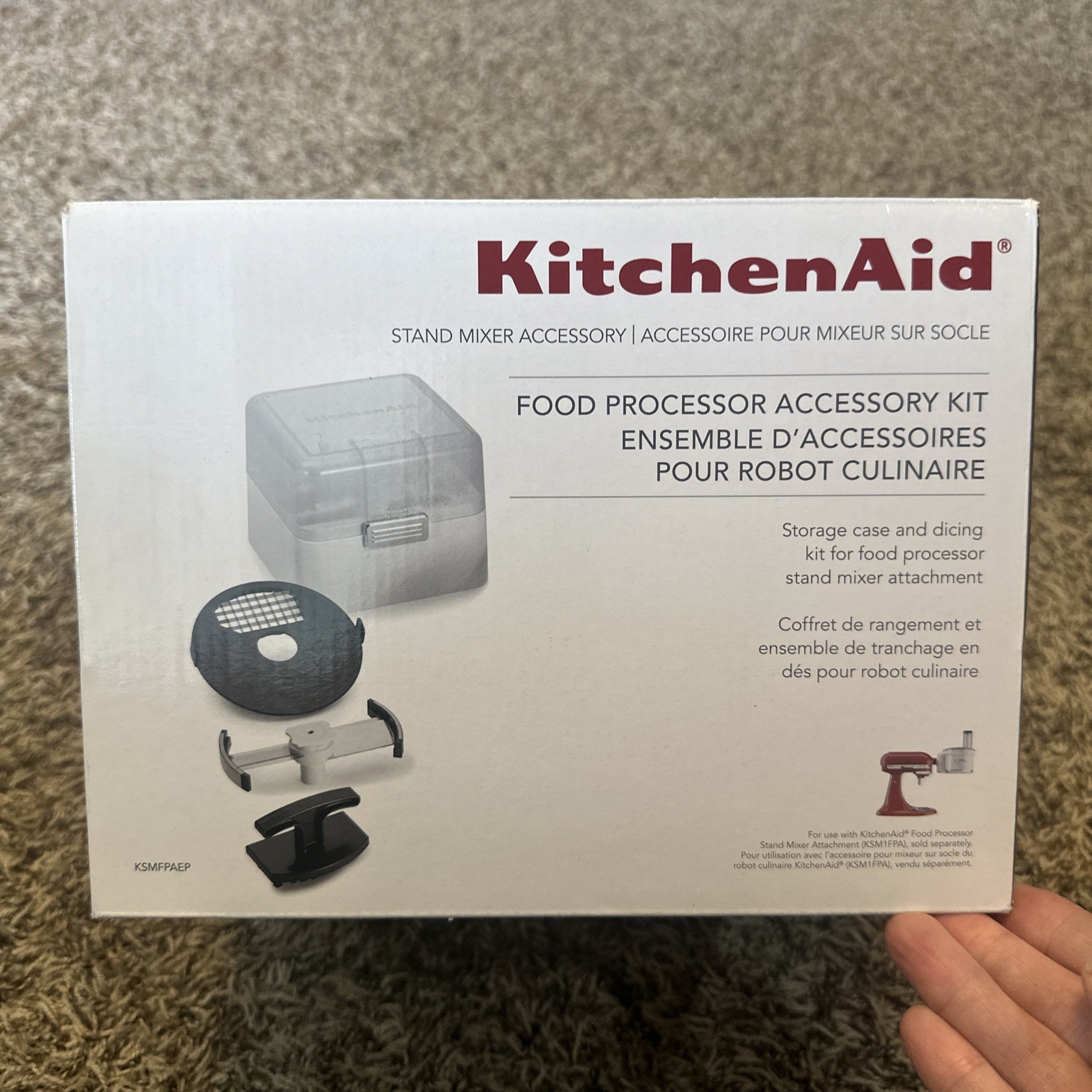 KitchenAid Food Processor Dicing Kit Attachment w/ Case KSMFPAEP