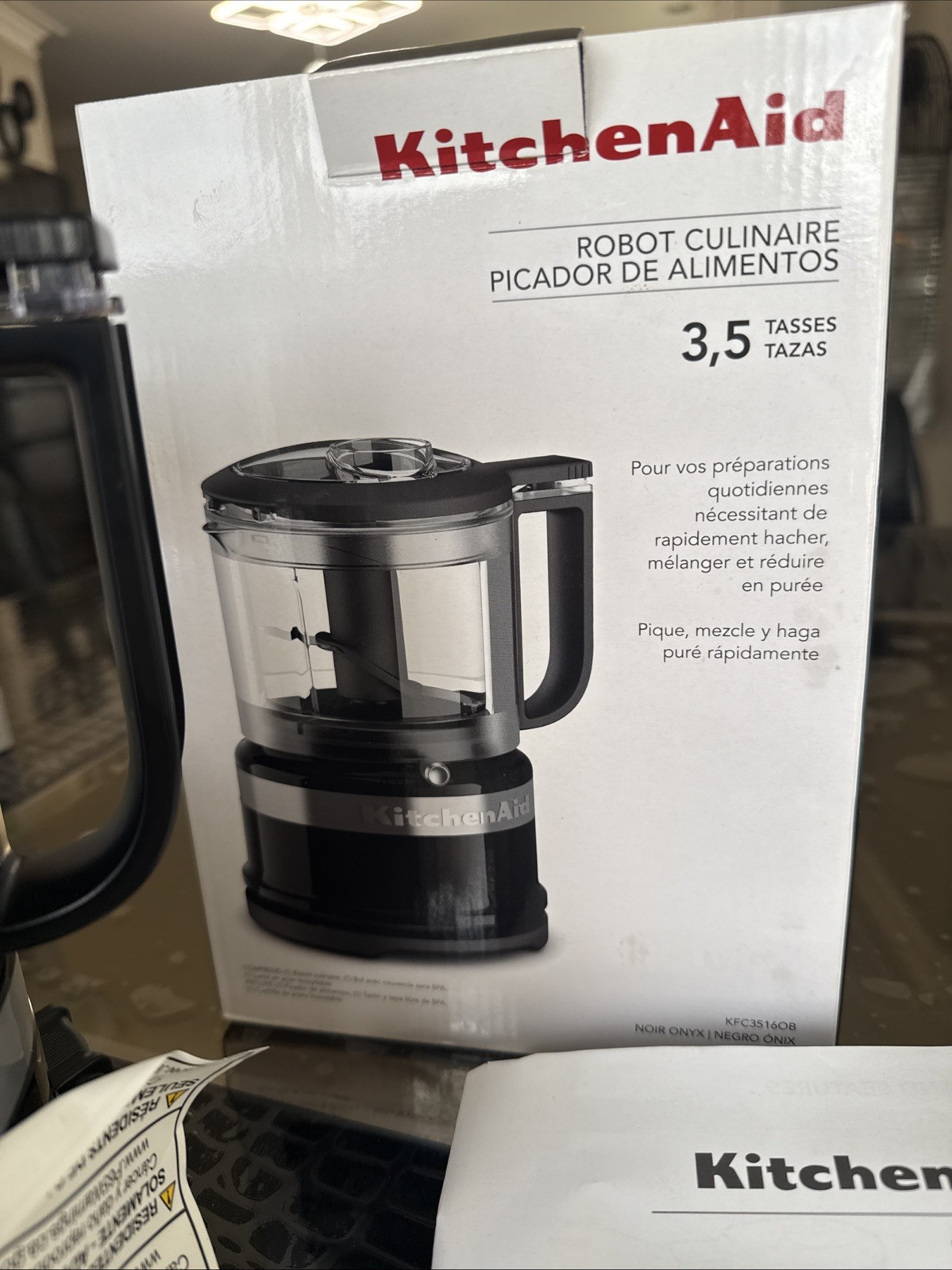 KitchenAid 3.5 Cup Food Chopper KFC3516OB, Onyx Black – Mint Condition