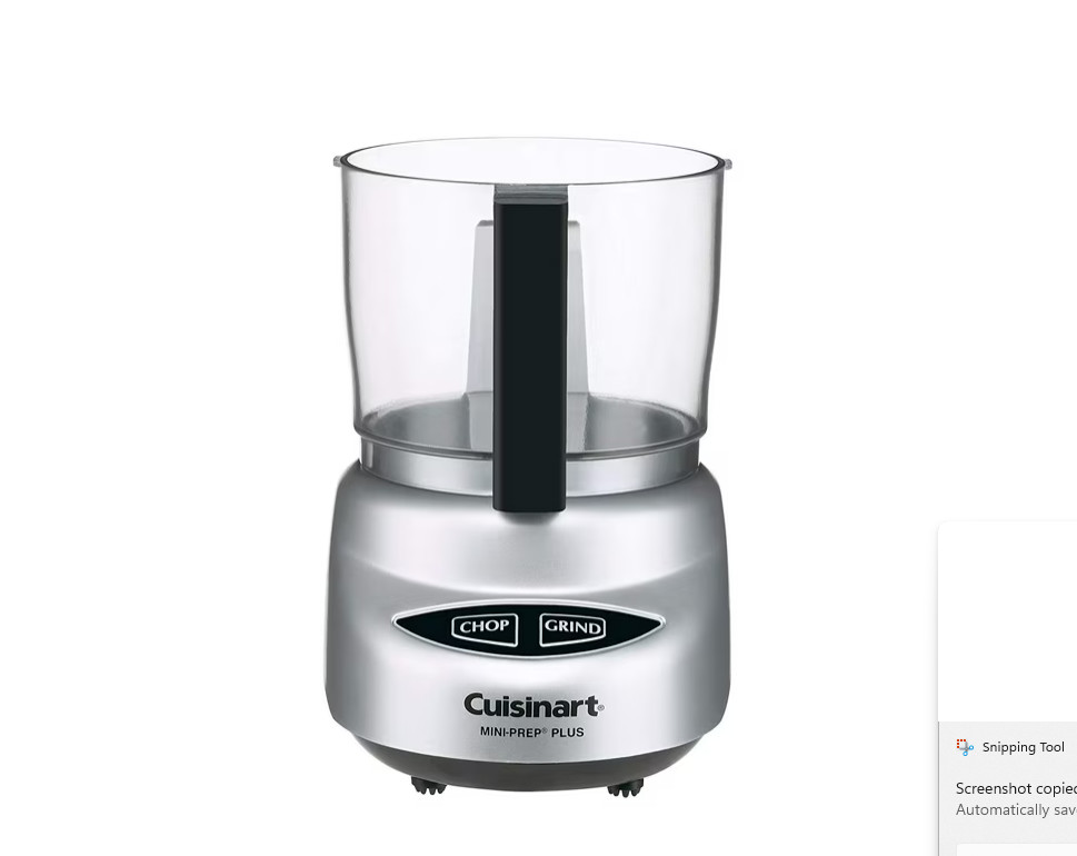 Cuisinart Mini-Prep Plus 3-Cup Food Chopper, Brushed Chrome