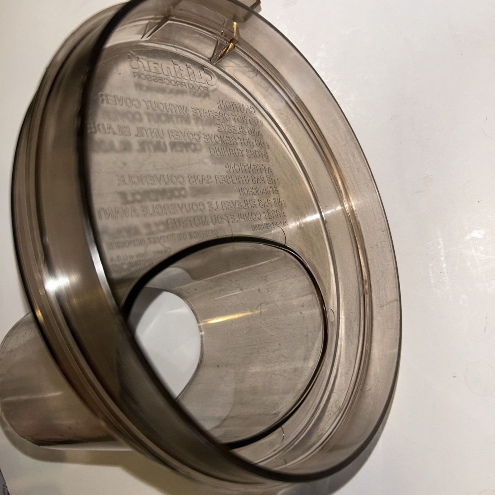 CUISINART DLC-10E CFP-4 5 5A 9 WORK BOWL LID COVER TOP AMBER Read!