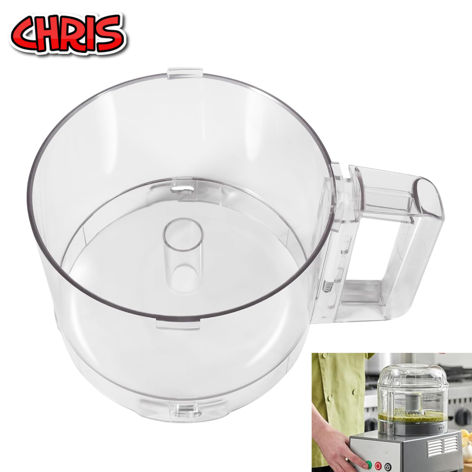 112203 Food Processor Clear Cutter Bowl 3 Quart For Robot Coupe R2B R2N Series