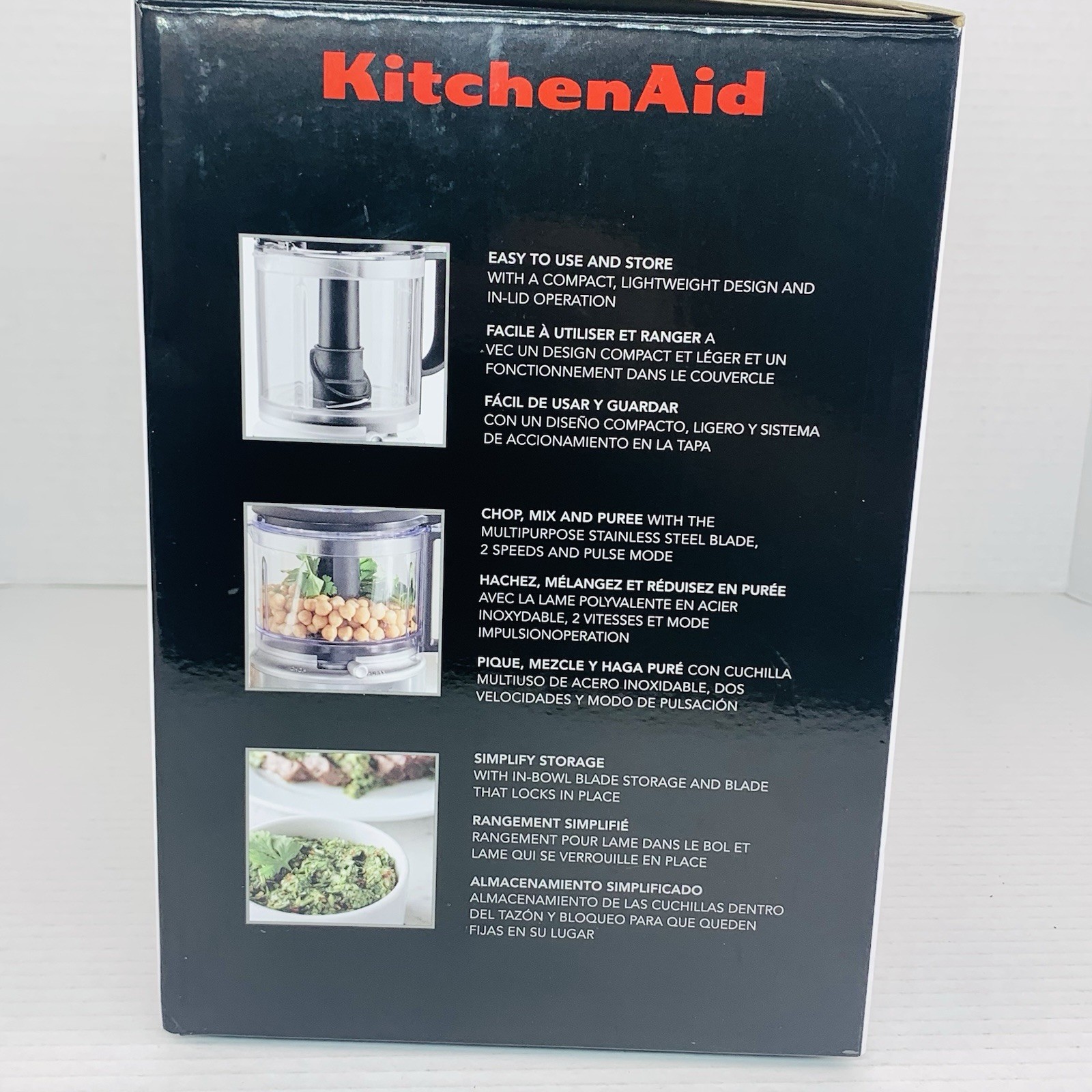 KitchenAid 3.5 Cup Food Chopper Contour Silver – KFC3516CU – Chop – Mix – Purée