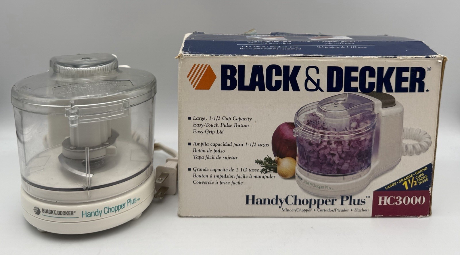 Black & Decker Handy Chopper Plus HC3000 Food Processor w/ Box & Manual