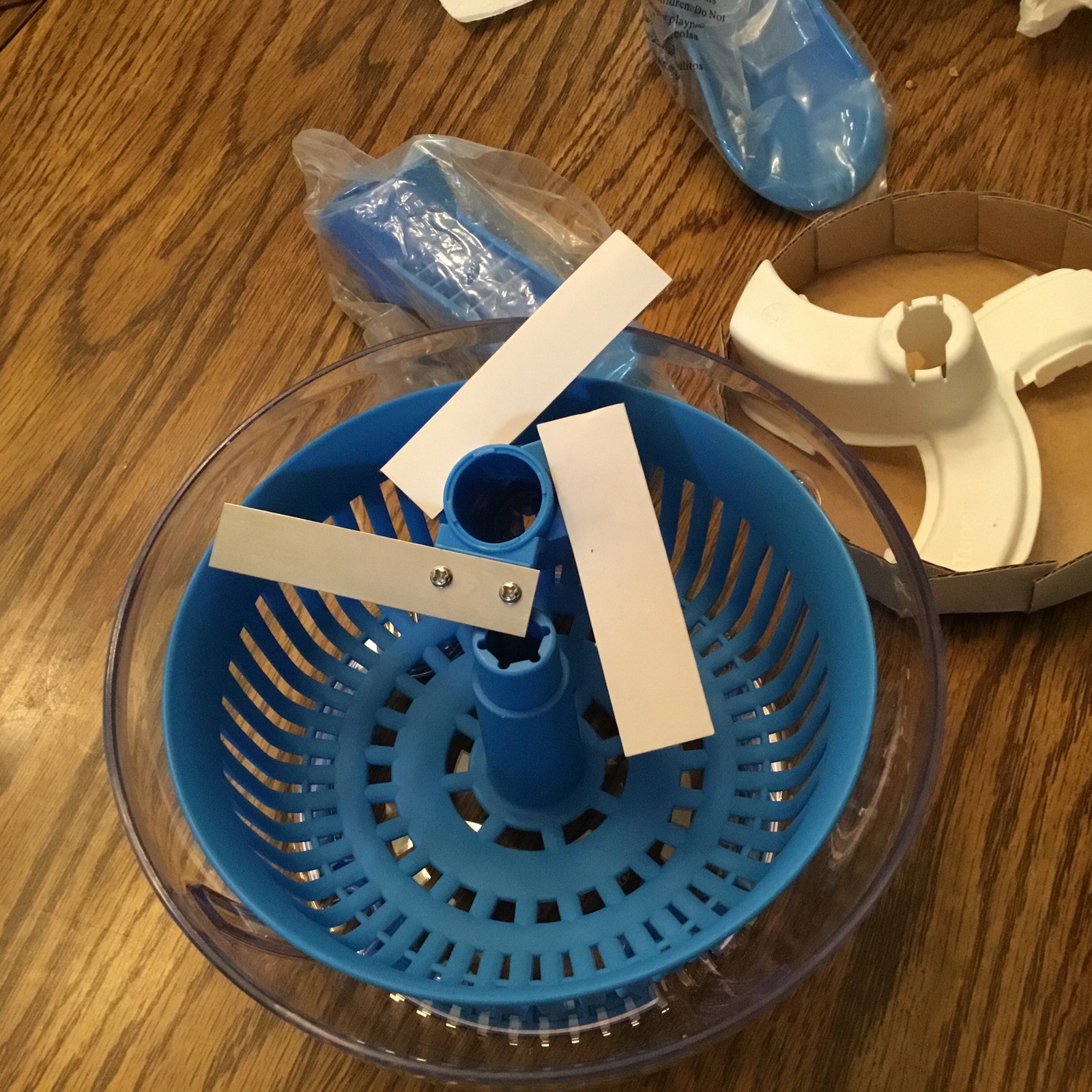 Tupperware 8 pc Blue Quick Chef Pro System Manual Food Processor chopper spinner