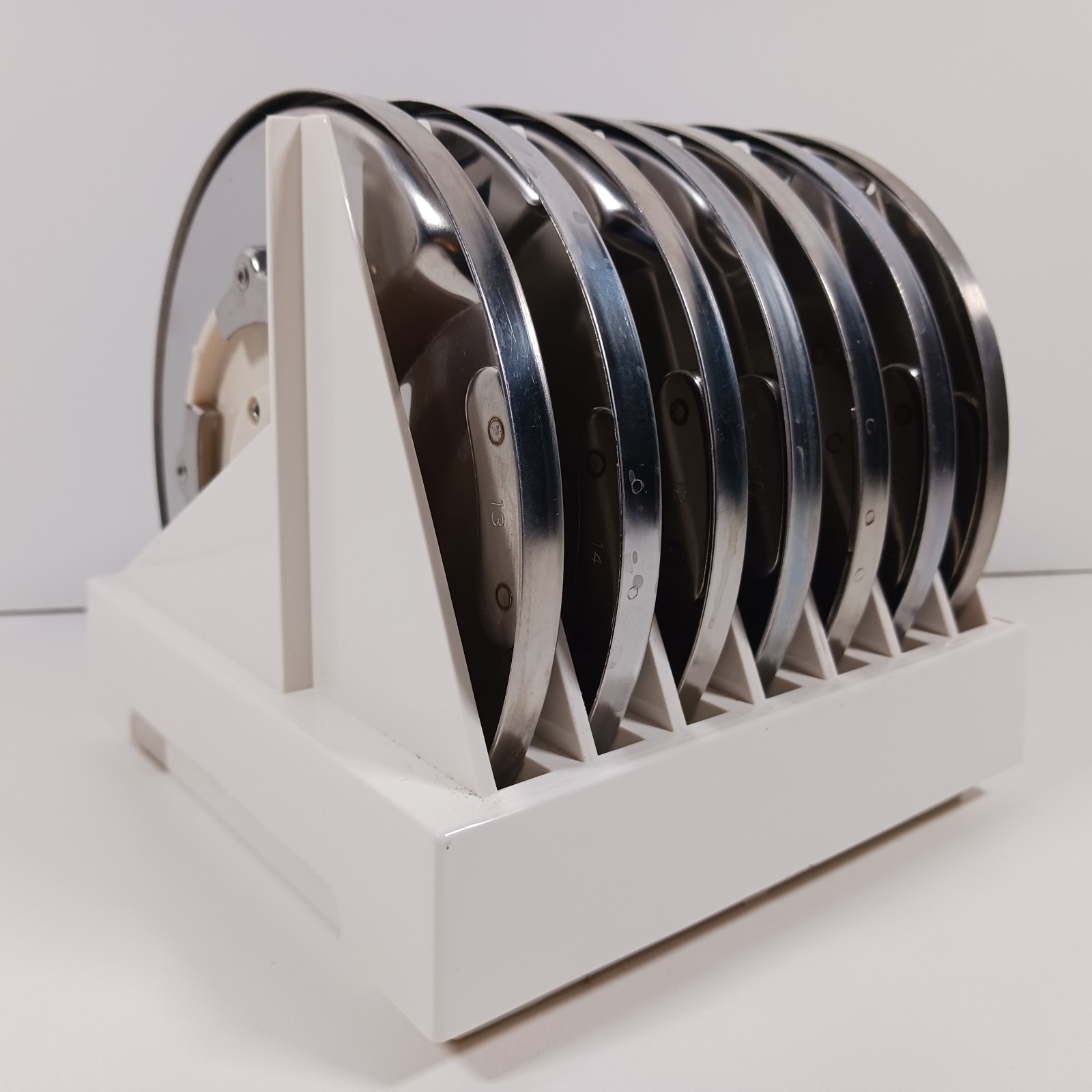 Cuisinart DLC-8 Food Processor Disc Blade Set of 7 Blades and Holder Stand